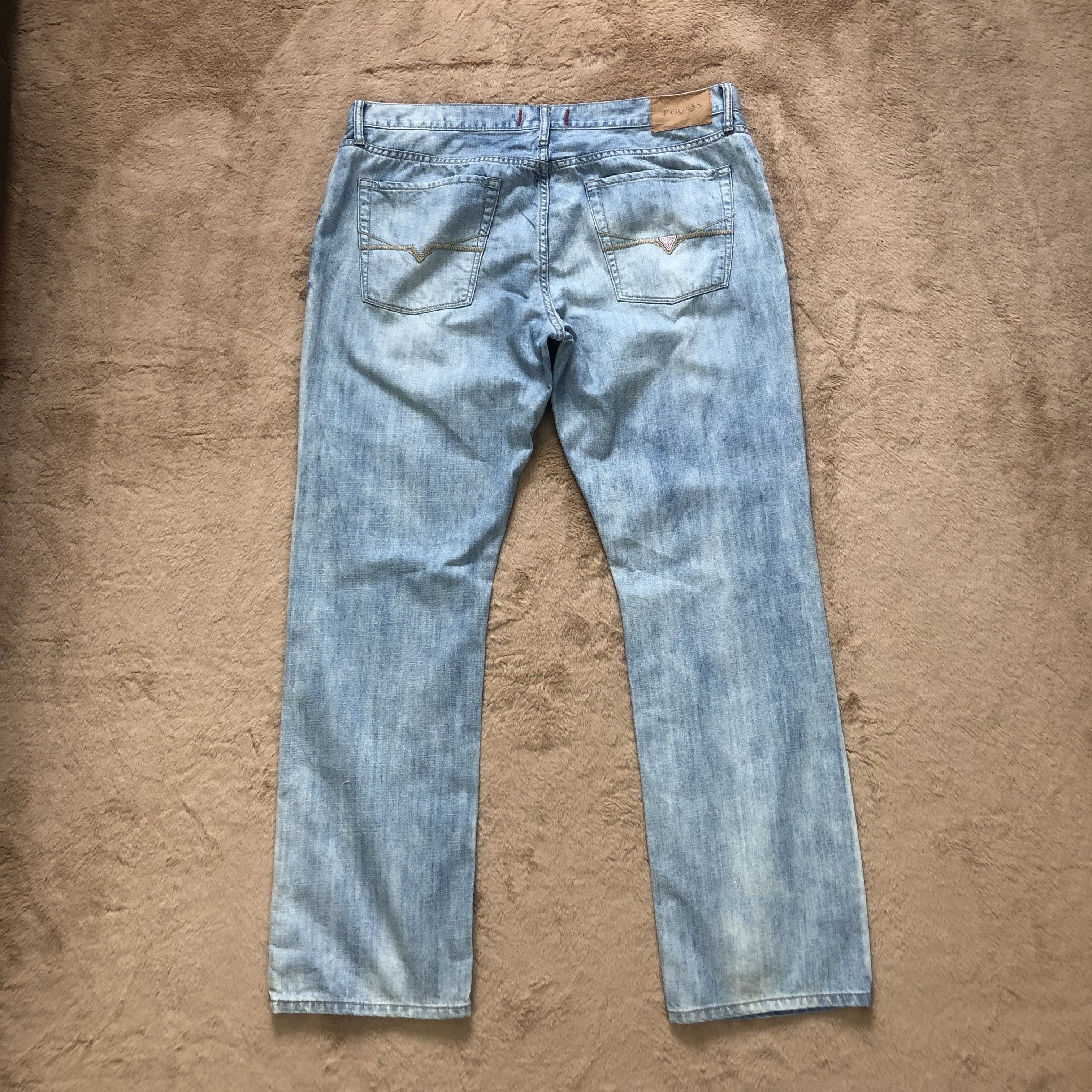 Guess GUESS SLIM STRAIGHT LIGHT WASH DENIM PANTS #6778-86 Size US 39 - 15 Thumbnail