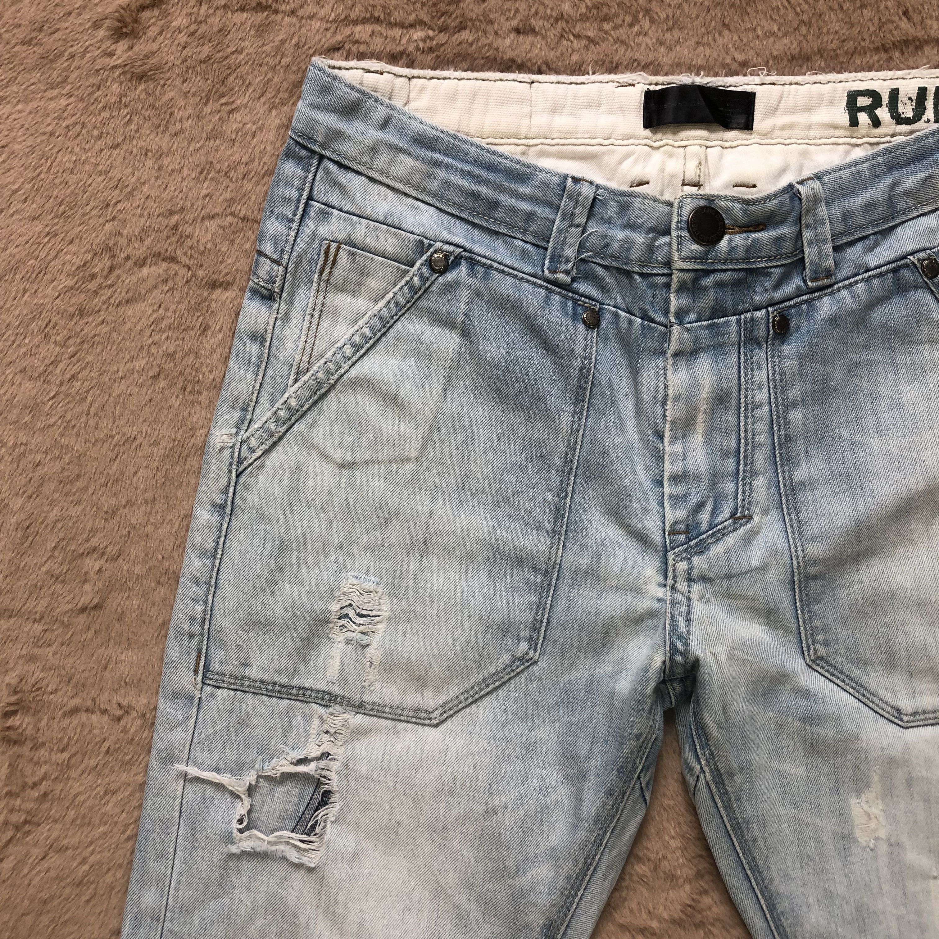 Japanese Brand TRASHED RUBON NO.925 SKINNY FIT LIGHT WASH DENIM #6790-88 Size US 29 - 3 Thumbnail