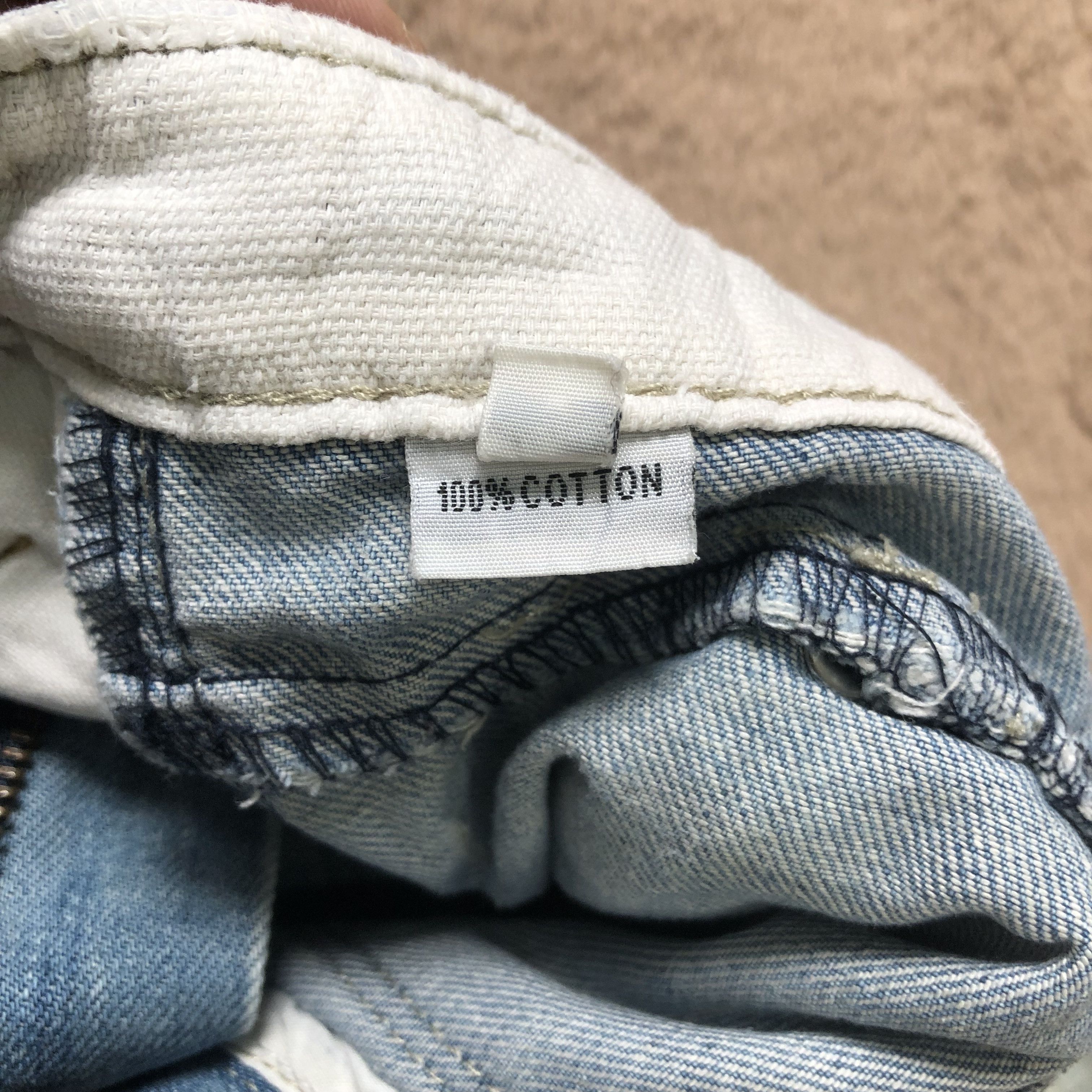 Japanese Brand TRASHED RUBON NO.925 SKINNY FIT LIGHT WASH DENIM #6790-88 Size US 29 - 14 Thumbnail