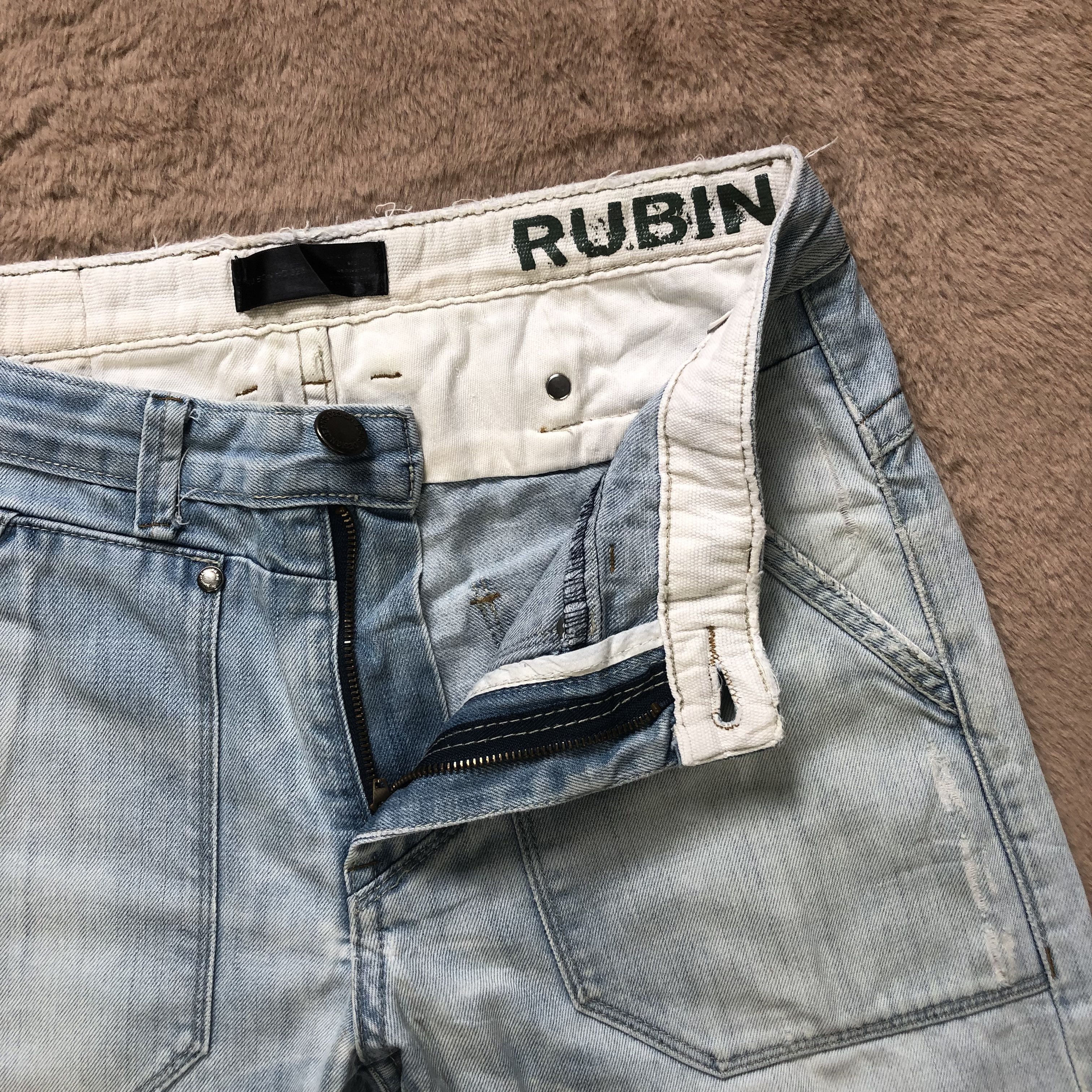 Japanese Brand TRASHED RUBON NO.925 SKINNY FIT LIGHT WASH DENIM #6790-88 Size US 29 - 6 Thumbnail