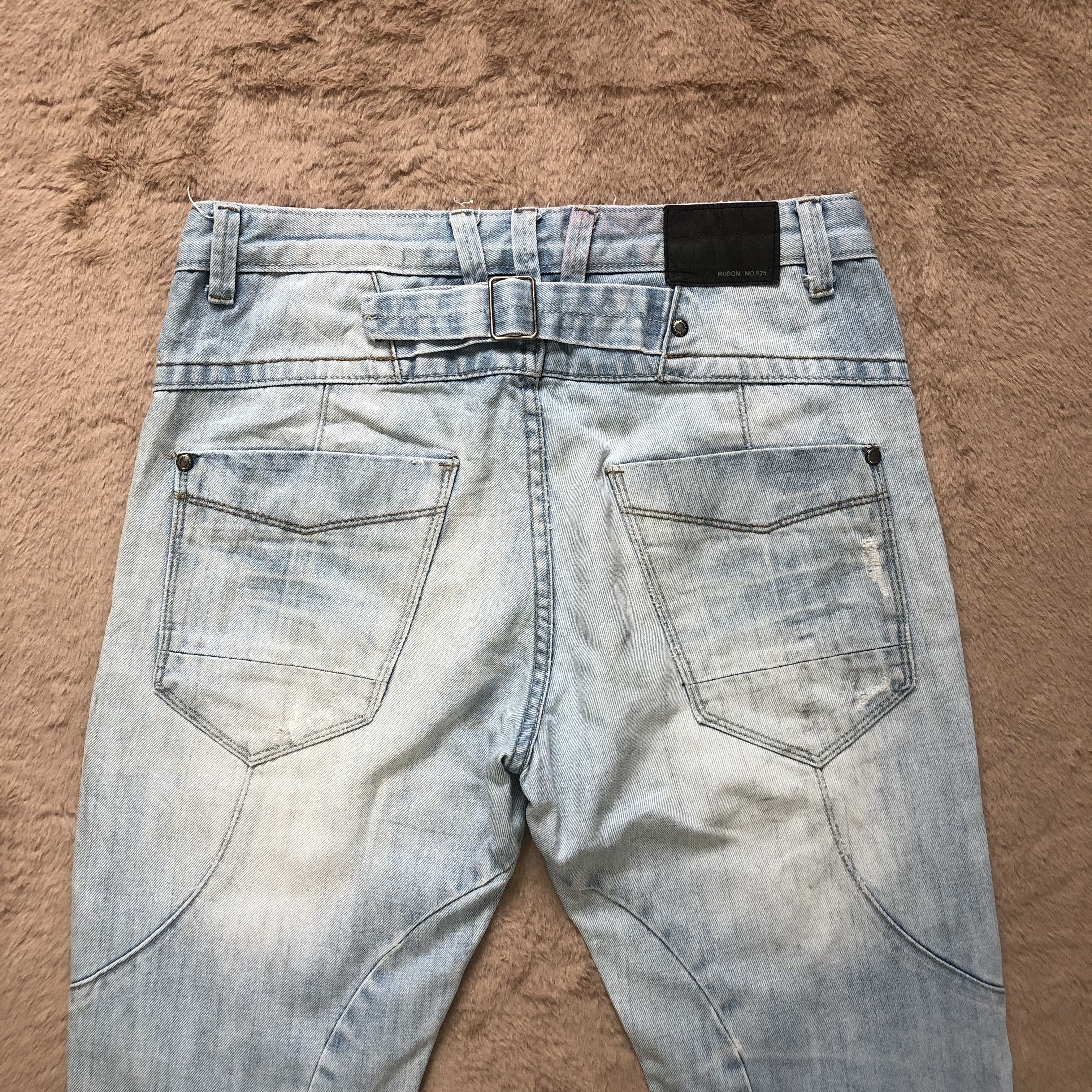 Japanese Brand TRASHED RUBON NO.925 SKINNY FIT LIGHT WASH DENIM #6790-88 Size US 29 - 16 Thumbnail