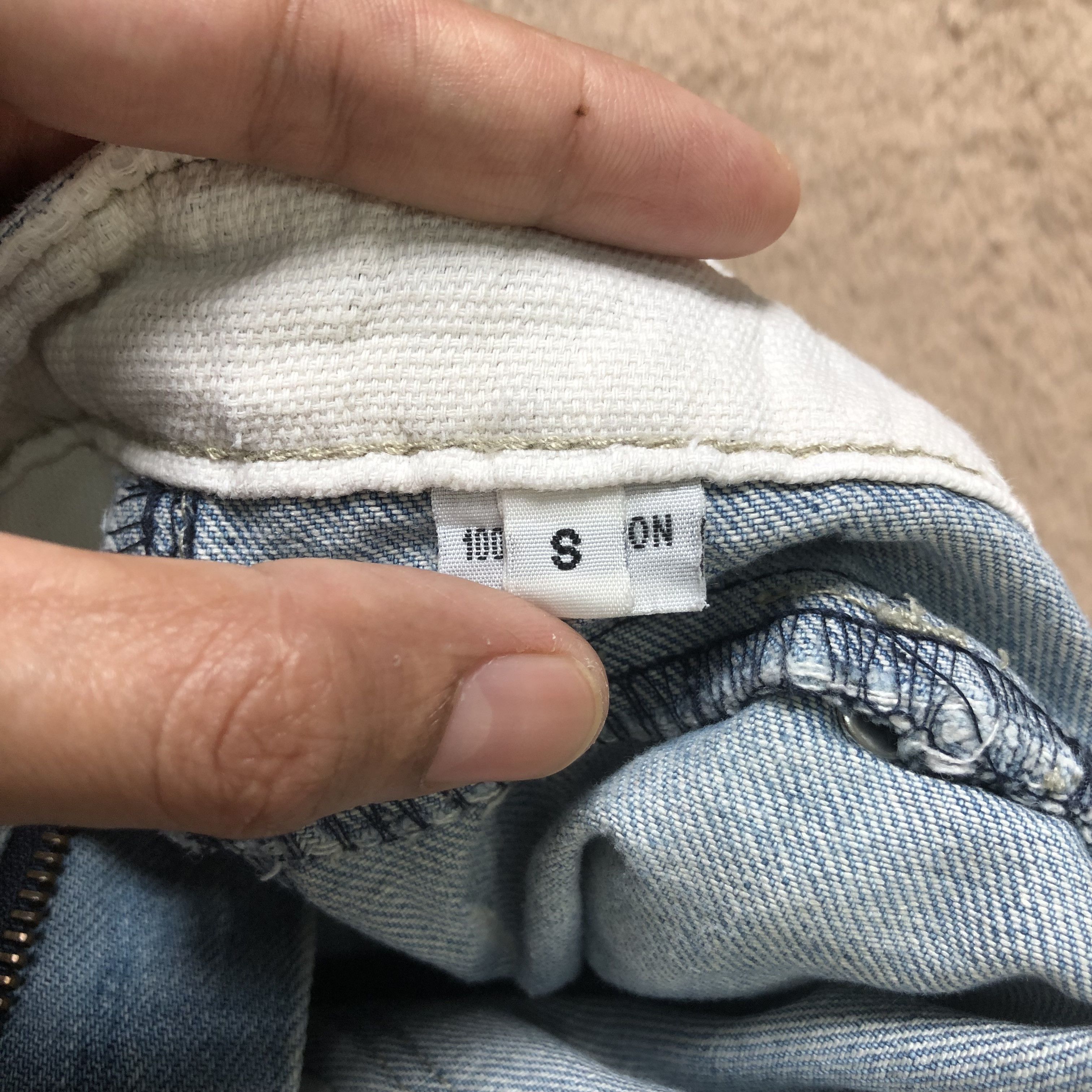 Japanese Brand TRASHED RUBON NO.925 SKINNY FIT LIGHT WASH DENIM #6790-88 Size US 29 - 13 Thumbnail
