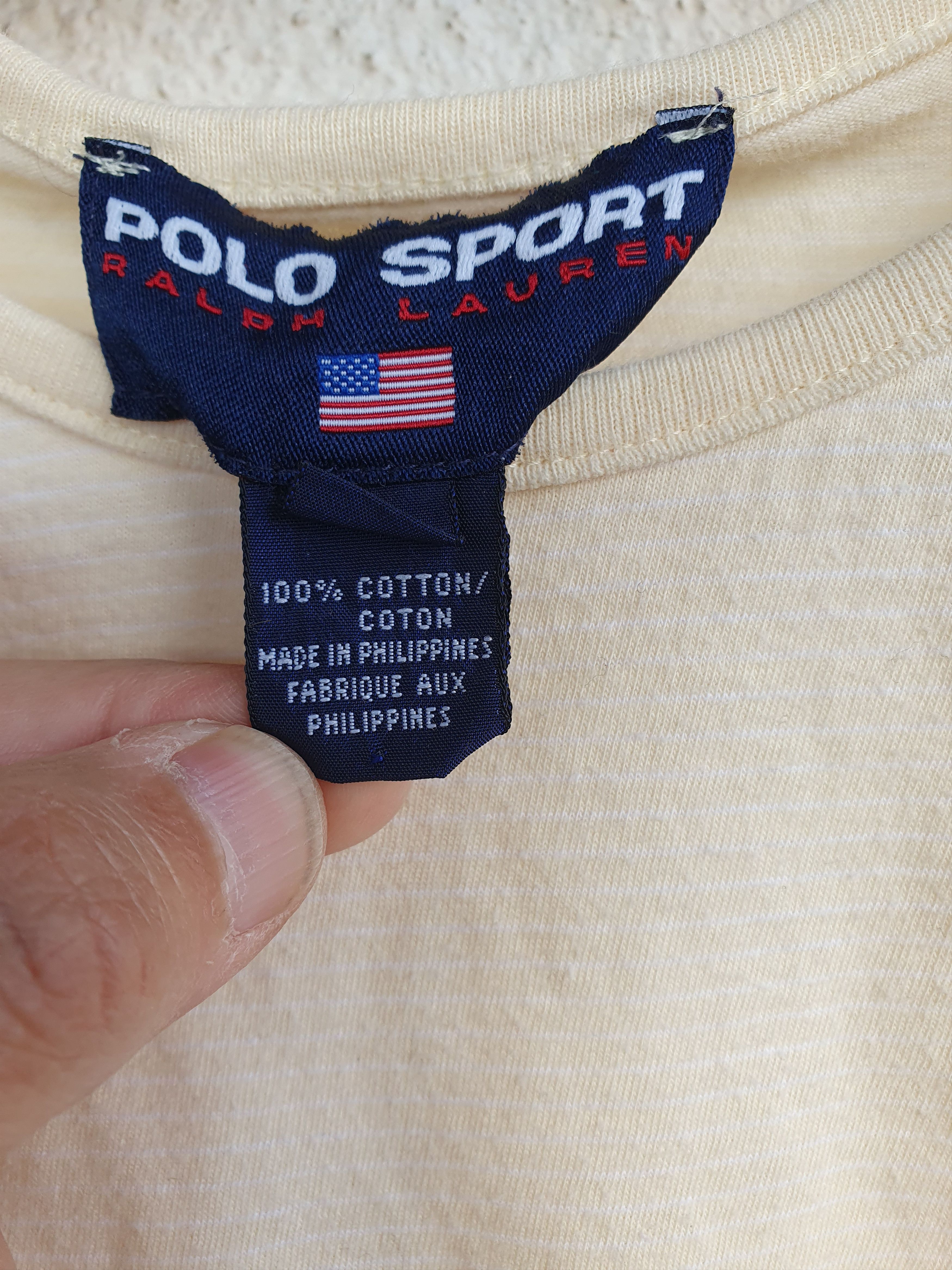 Polo Ralph Lauren Polo Sport Ralph Lauren Vtg Single Stitch stripe tee sz M Size US M / EU 48-50 / 2 - 6 Thumbnail