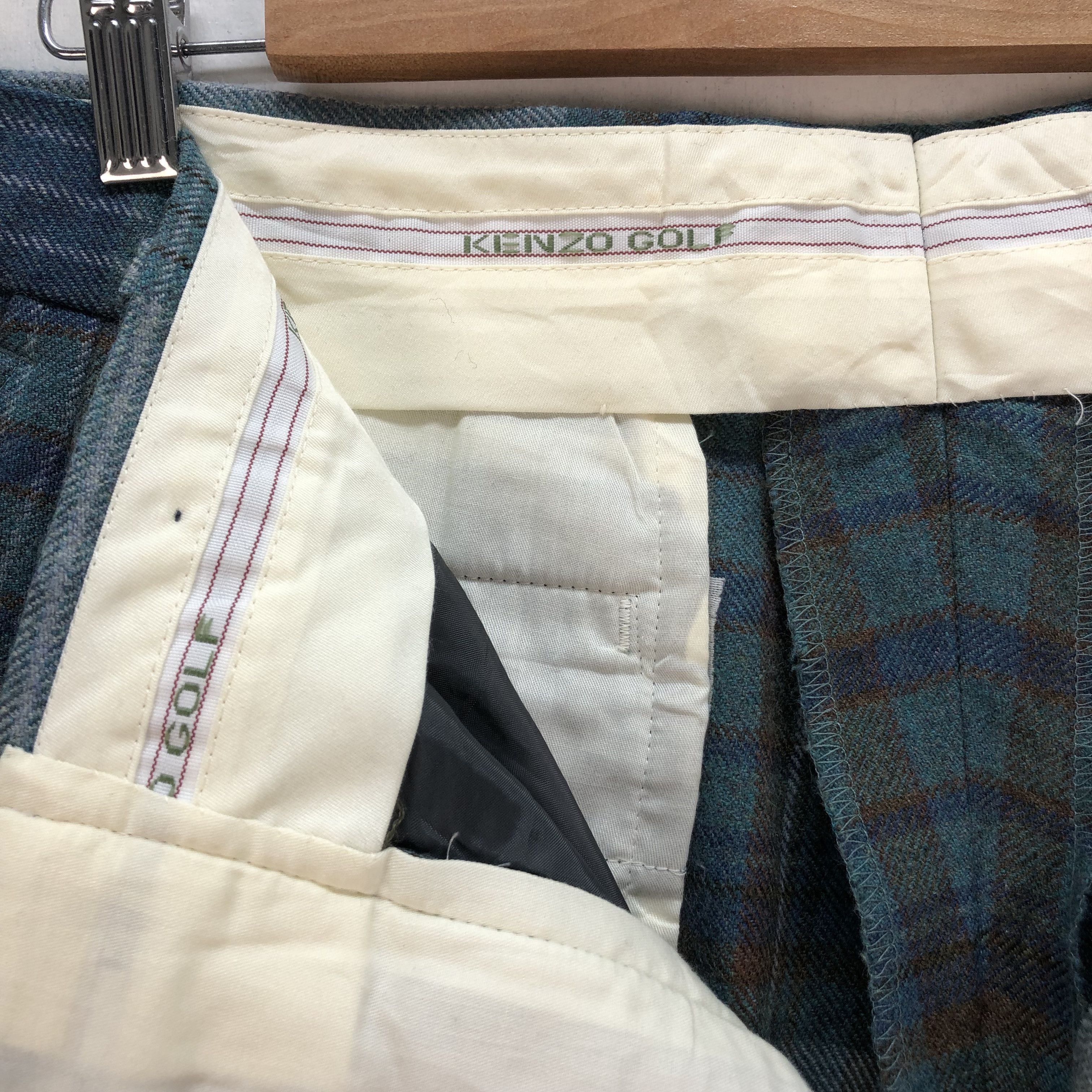 Kenzo ARCHIVES KENZO GOLF TARTAN WOOL TROUSERS #6816-89 Size US 32 / EU 48 - 7 Thumbnail