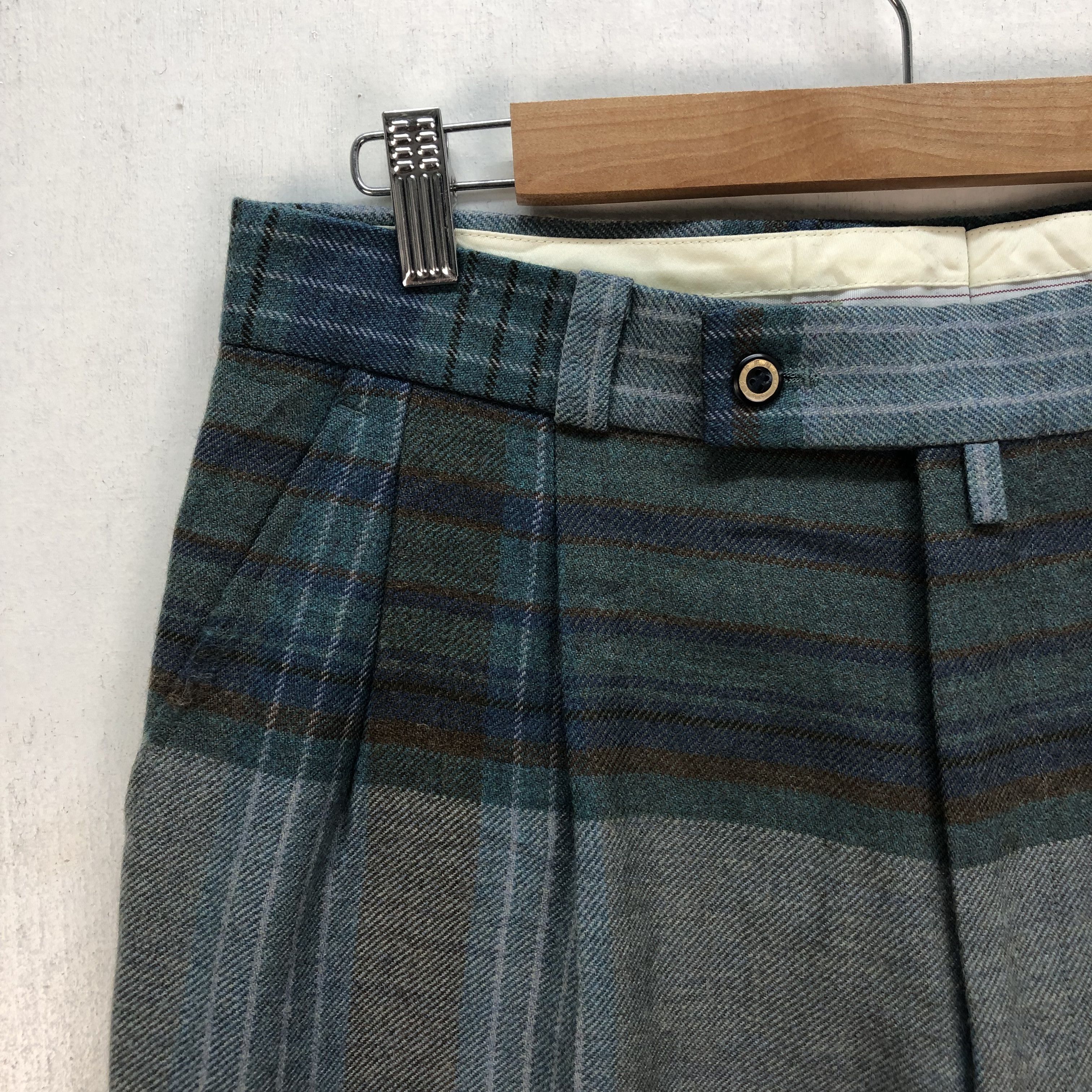 Kenzo ARCHIVES KENZO GOLF TARTAN WOOL TROUSERS #6816-89 Size US 32 / EU 48 - 3 Thumbnail