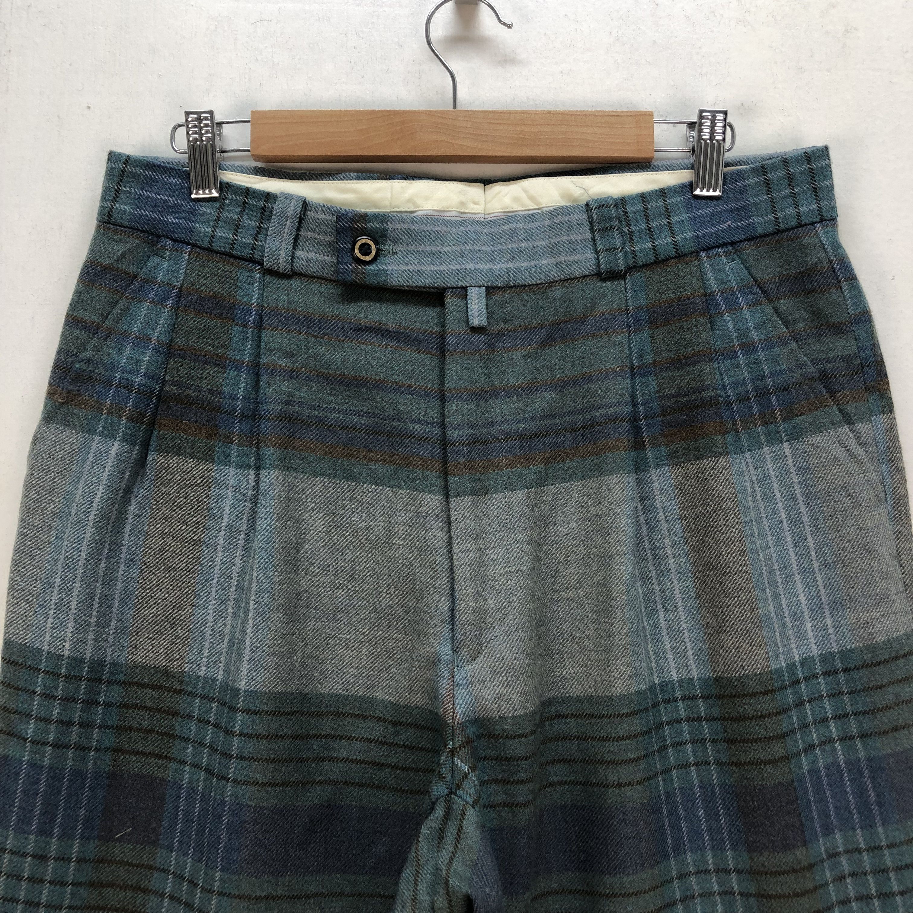 Kenzo ARCHIVES KENZO GOLF TARTAN WOOL TROUSERS #6816-89 Size US 32 / EU 48 - 2 Thumbnail