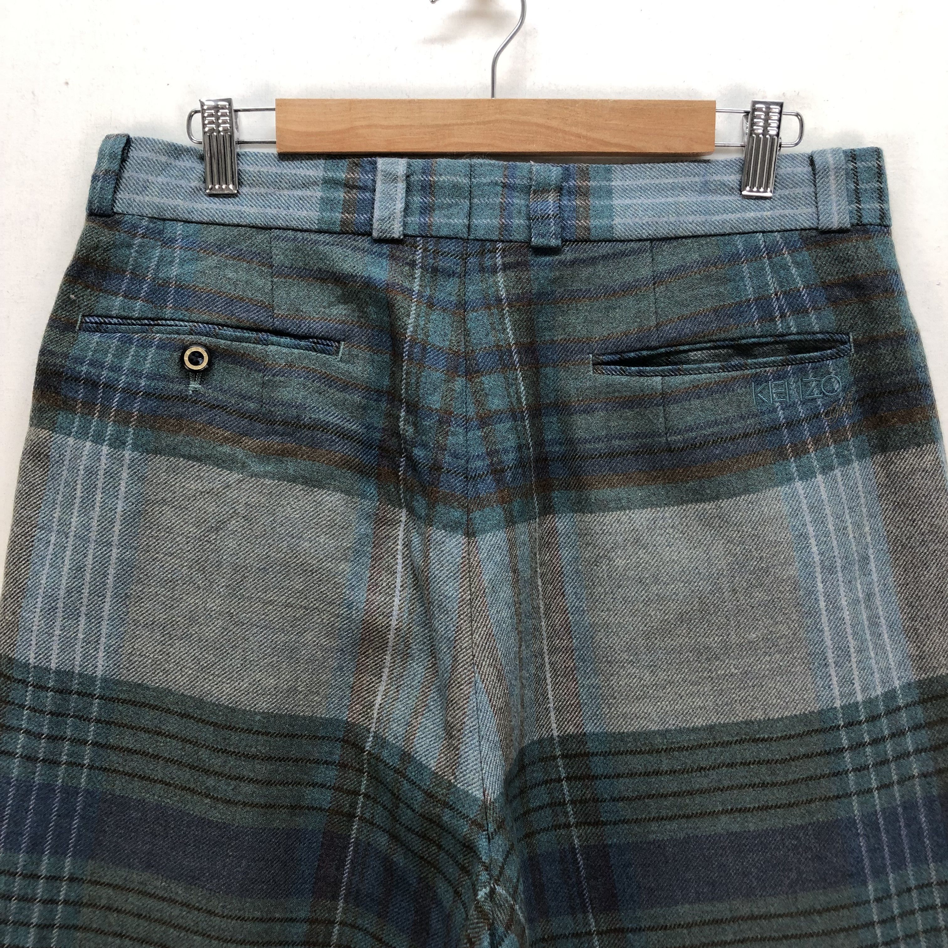 Kenzo ARCHIVES KENZO GOLF TARTAN WOOL TROUSERS #6816-89 Size US 32 / EU 48 - 12 Thumbnail