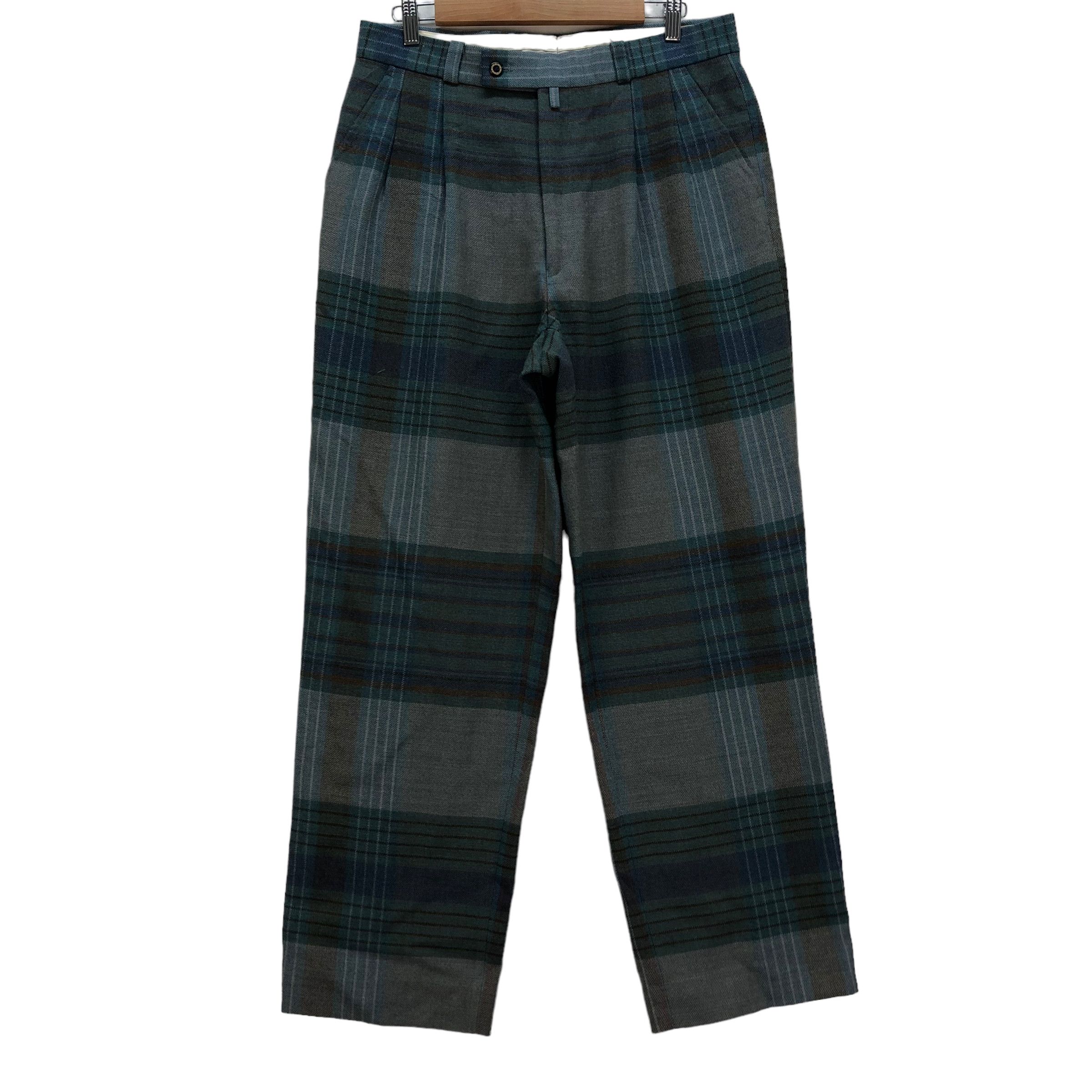 パンツ 90s KENZO Wool Check Pants Kenzo ARCHIVES KENZO GOLF TARTAN WOOL TROUSERS #6816-89