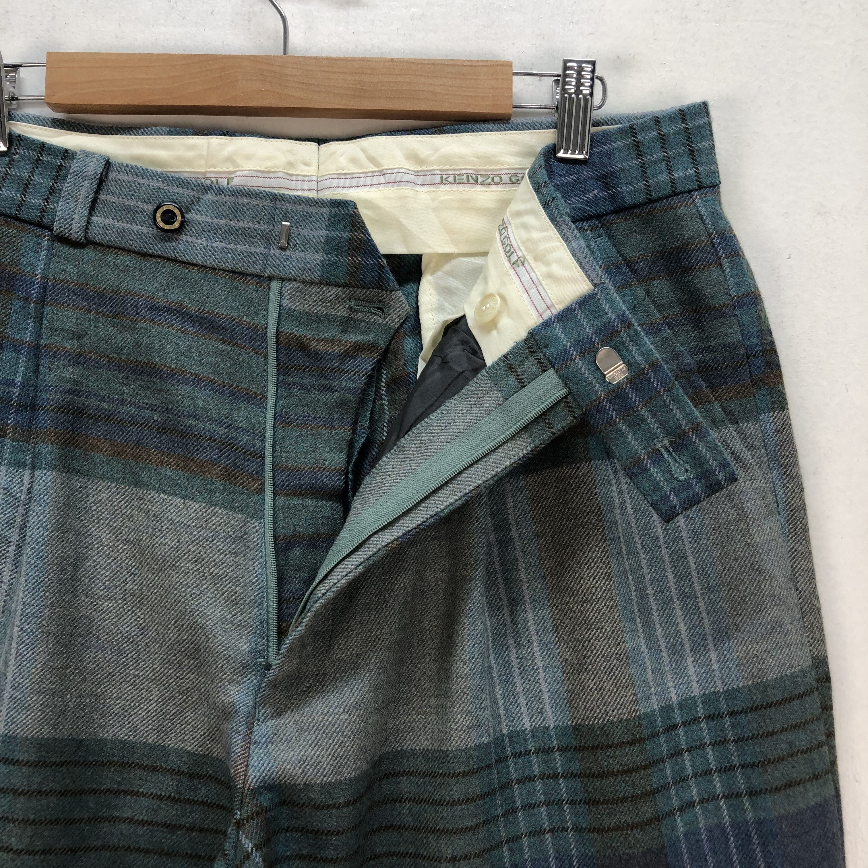 Kenzo ARCHIVES KENZO GOLF TARTAN WOOL TROUSERS #6816-89 Size US 32 / EU 48 - 5 Thumbnail