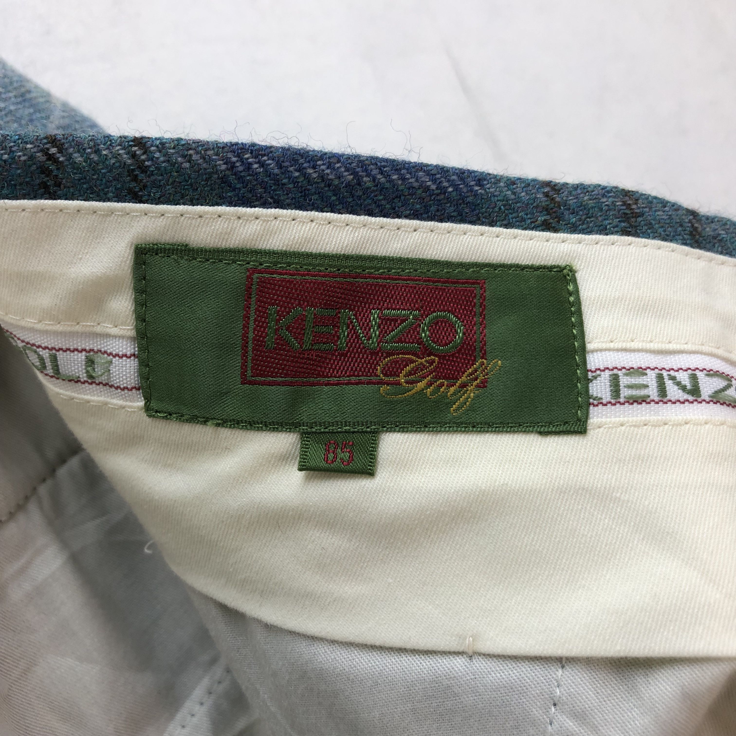 Kenzo ARCHIVES KENZO GOLF TARTAN WOOL TROUSERS #6816-89 Size US 32 / EU 48 - 8 Thumbnail