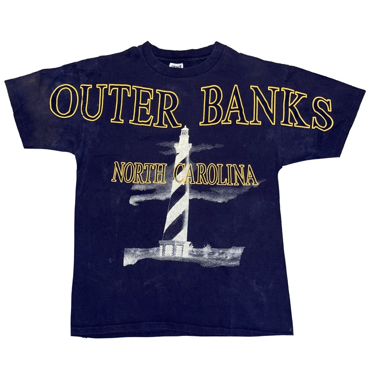 Anvil Vintage 90s Outer Banks North Carolina Lighthouse Tee Large Size US L / EU 52-54 / 3 - 1 Thumbnail