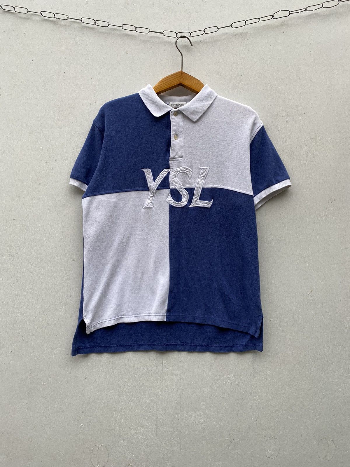 Vintage Vintage YSL Yves Saint Laurent T-Shirt 90s Big Logo Size US M / EU 48-50 / 2 - 1 Thumbnail