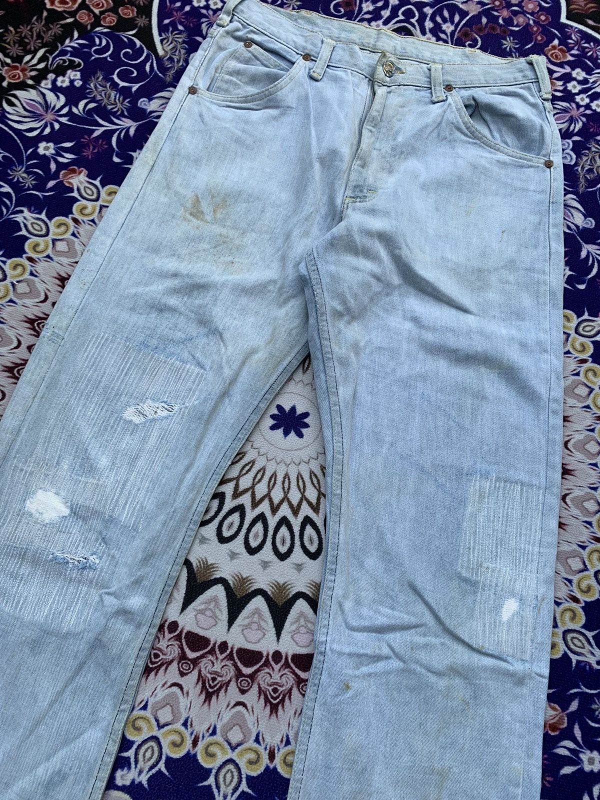 Lee Vintage Lee Distressed Denim Size US 32 / EU 48 - 4 Thumbnail