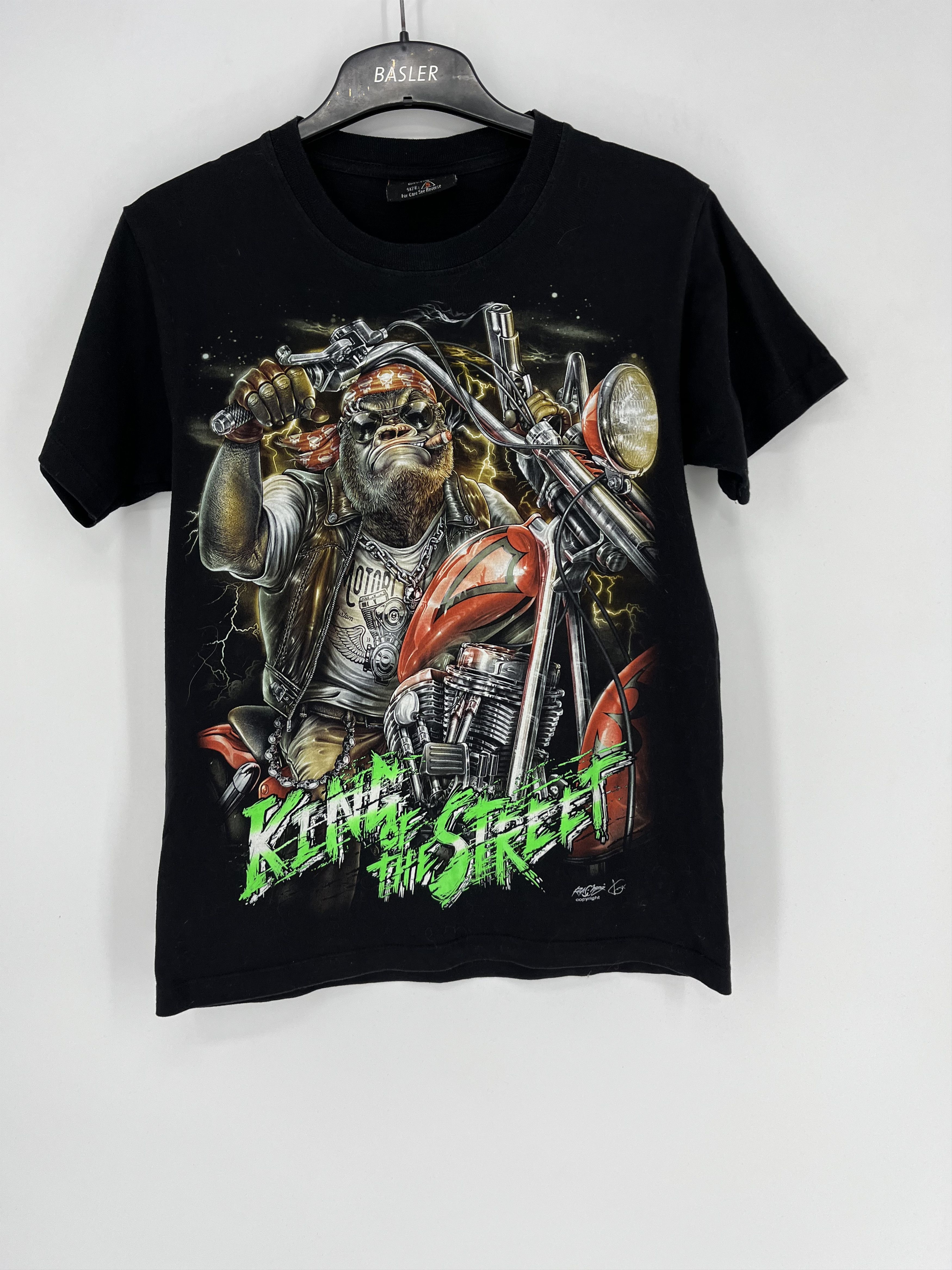 Band Tees × Vintage tatto motif Hourglass SCULL T-Shirt biker streetwear SKULL Size US S / EU 44-46 / 1 - 5 Thumbnail