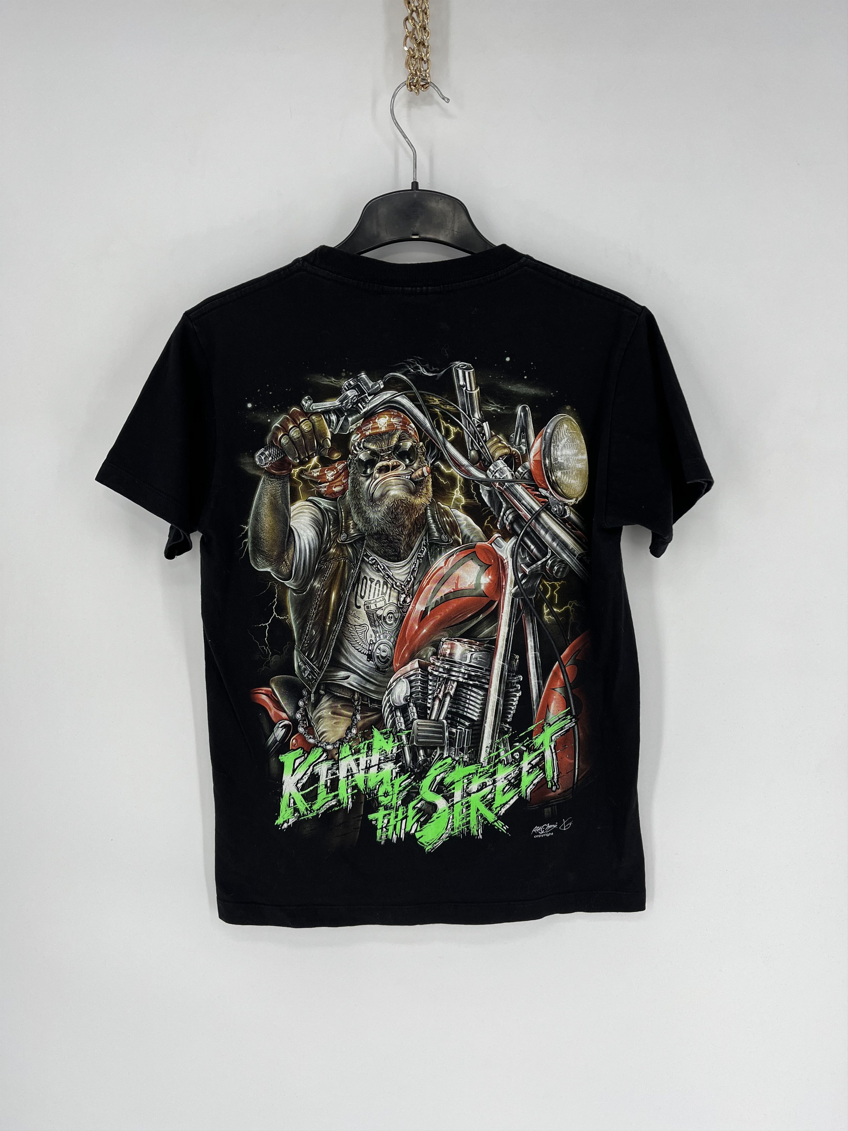 Band Tees × Vintage tatto motif Hourglass SCULL T-Shirt biker streetwear SKULL Size US S / EU 44-46 / 1 - 9 Thumbnail