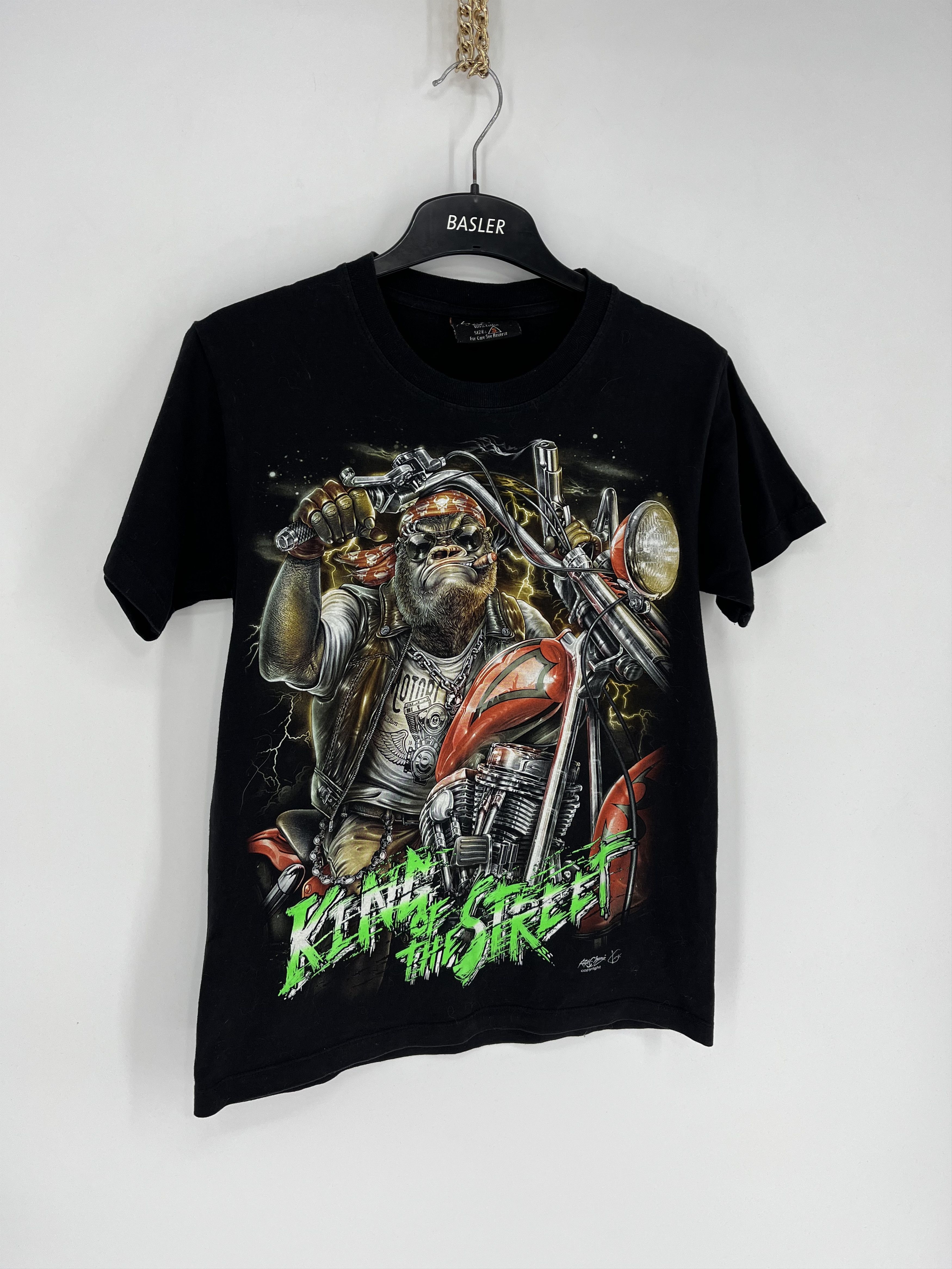 Band Tees × Vintage tatto motif Hourglass SCULL T-Shirt biker streetwear SKULL Size US S / EU 44-46 / 1 - 2 Thumbnail