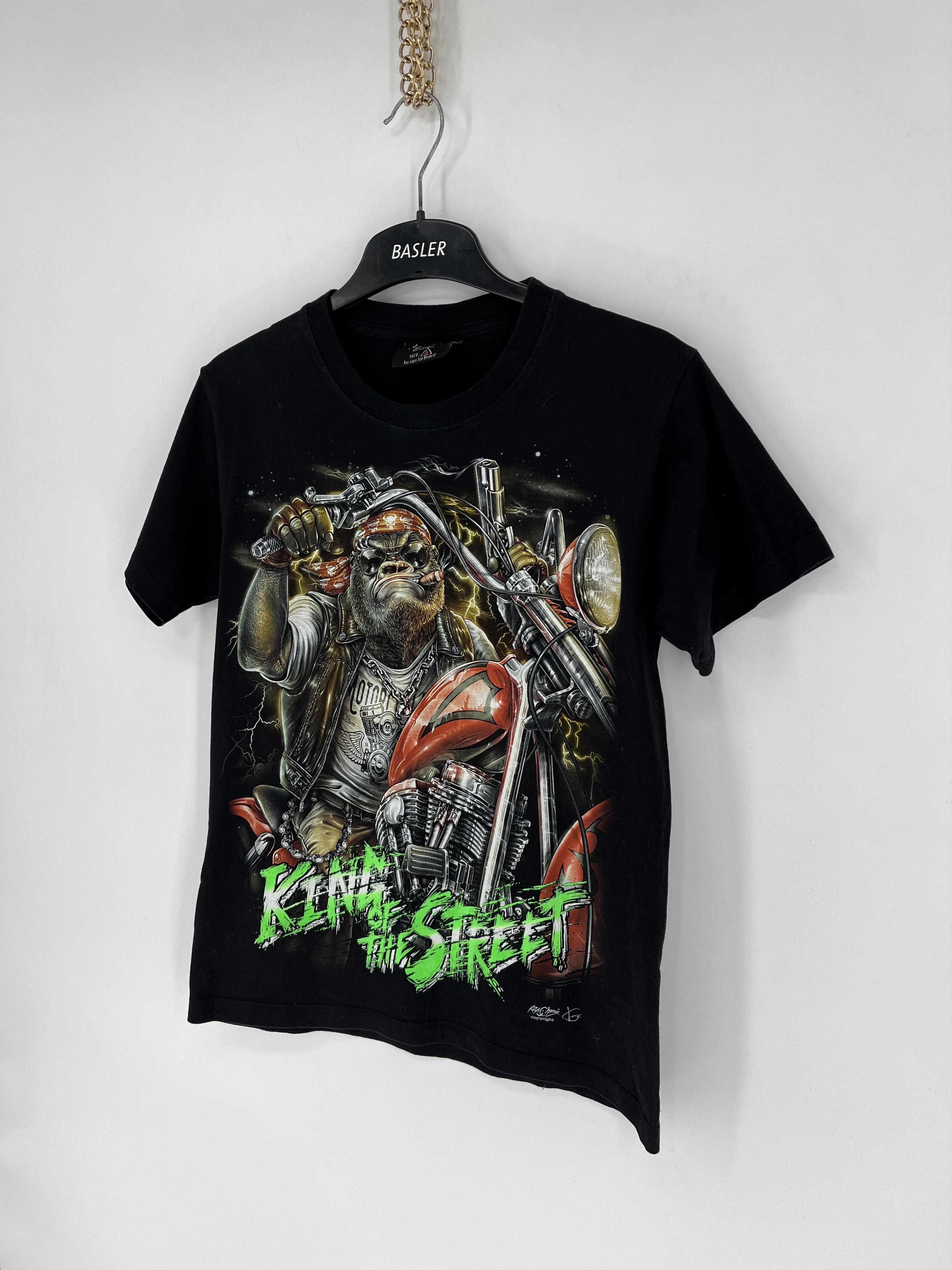 Band Tees × Vintage tatto motif Hourglass SCULL T-Shirt biker streetwear SKULL Size US S / EU 44-46 / 1 - 3 Thumbnail