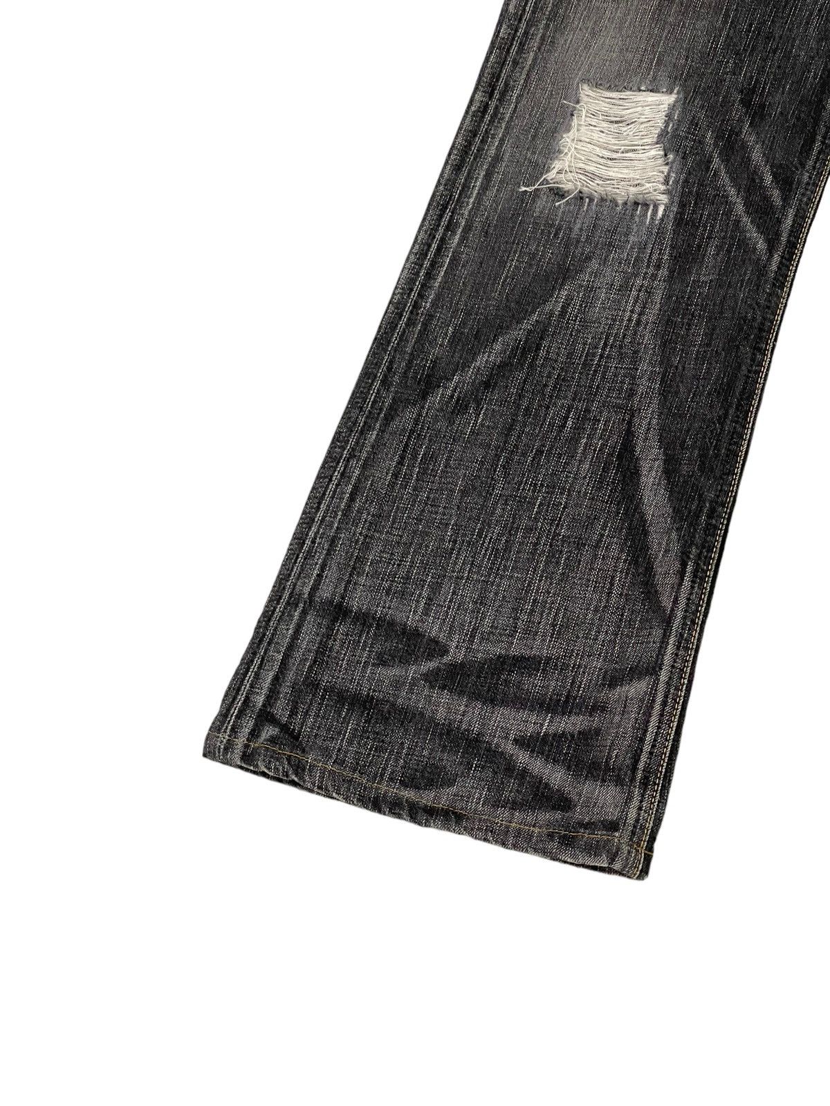 Edwin Flare Jeans Edwin Japan Distres Denim Low Rise Boot Cut 2🟦4 Size US 32 / EU 48 - 5 Thumbnail
