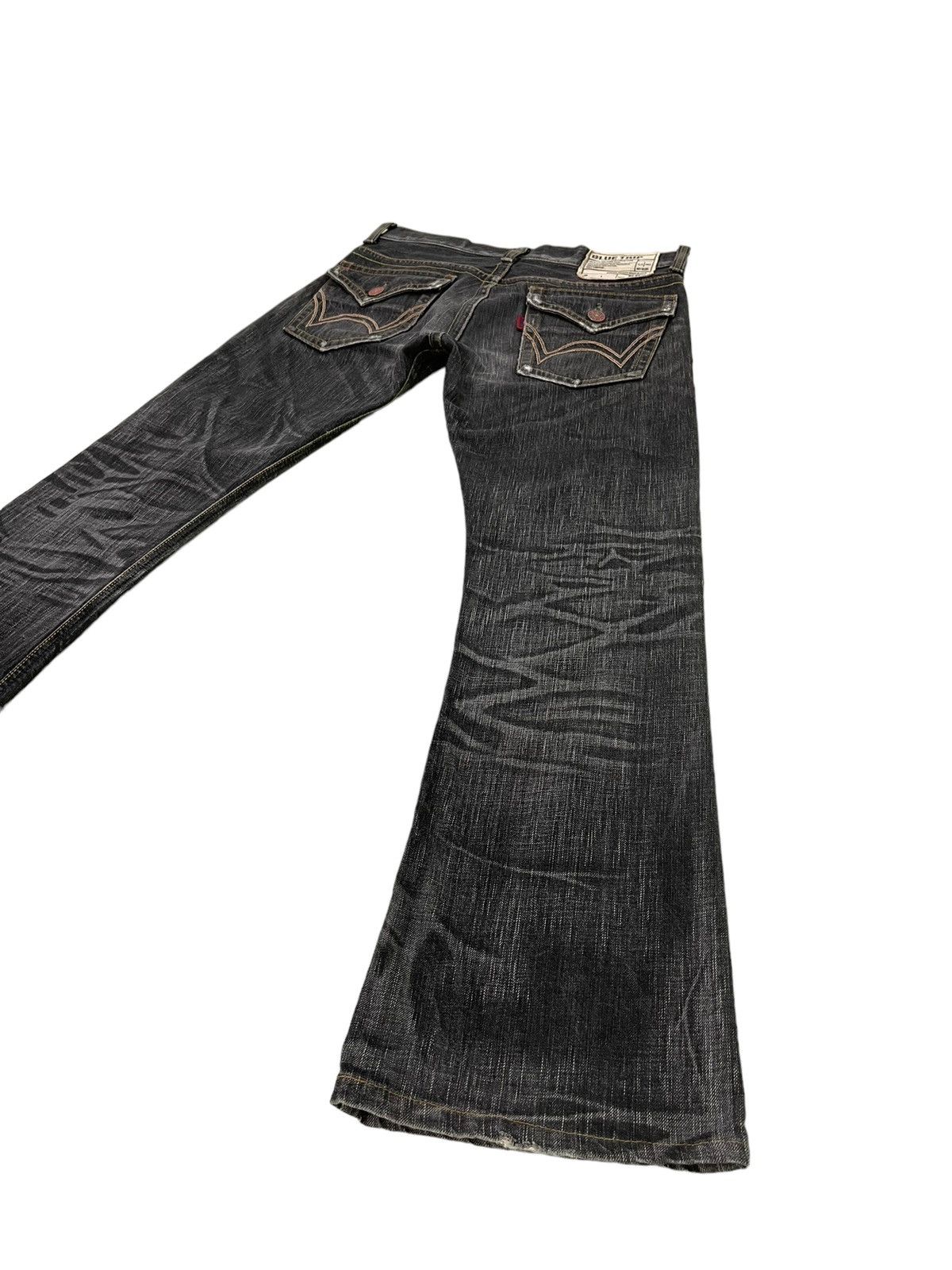 Edwin Flare Jeans Edwin Japan Distres Denim Low Rise Boot Cut 2🟦4 Size US 32 / EU 48 - 14 Thumbnail