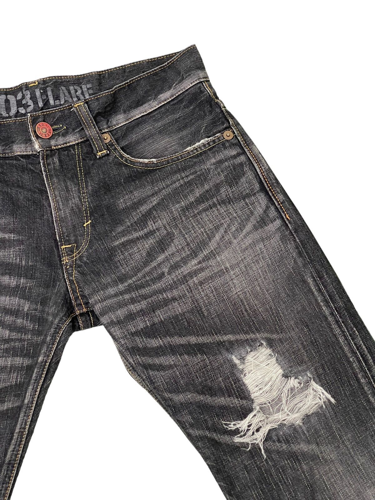 Edwin Flare Jeans Edwin Japan Distres Denim Low Rise Boot Cut 2🟦4 Size US 32 / EU 48 - 9 Thumbnail