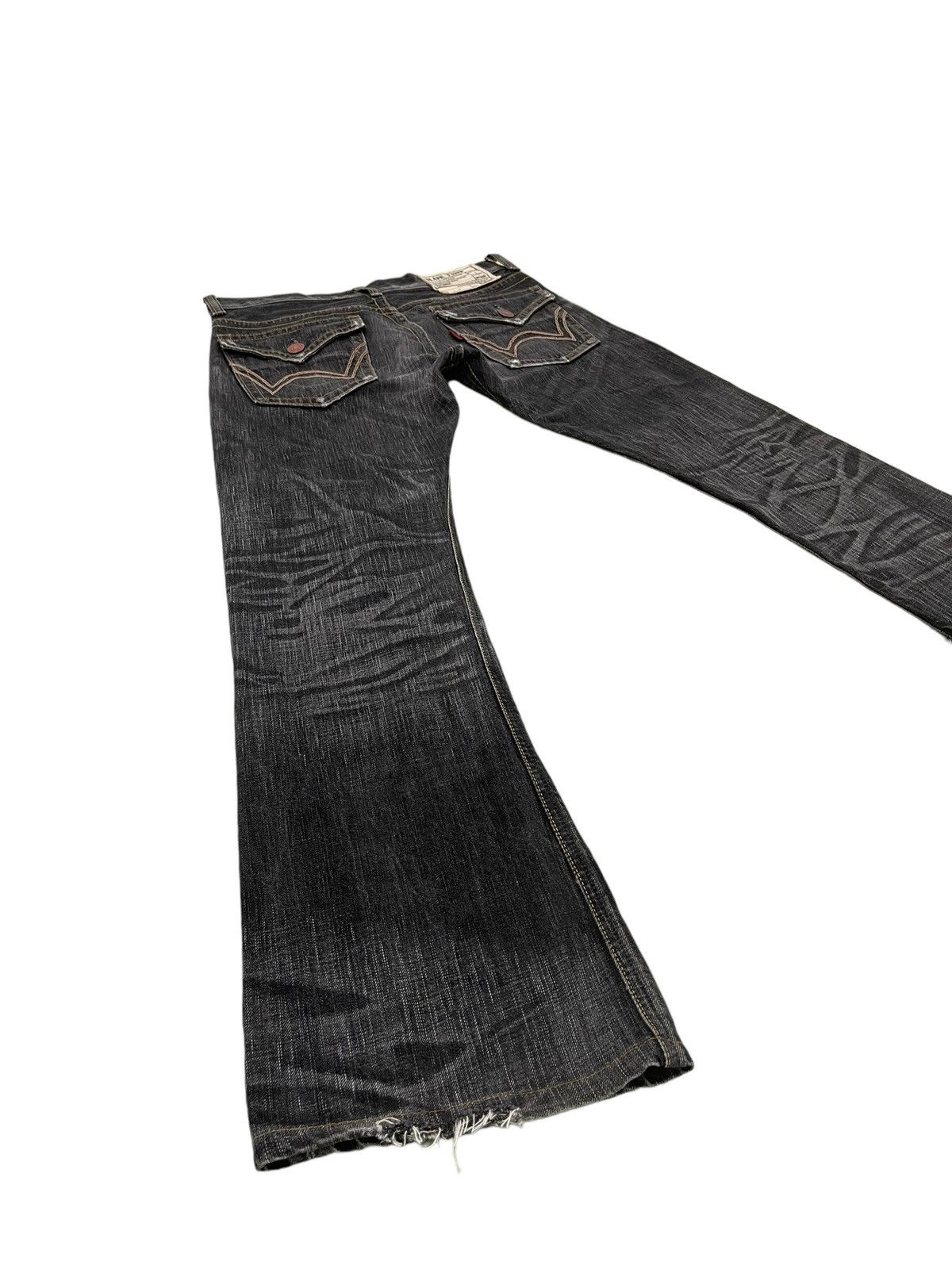Edwin Flare Jeans Edwin Japan Distres Denim Low Rise Boot Cut 2🟦4 Size US 32 / EU 48 - 13 Thumbnail