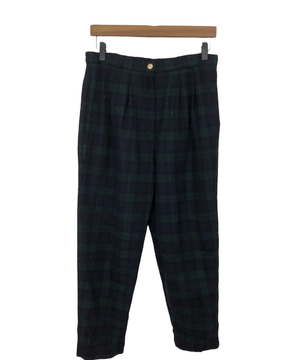 Vintage Plaid Tartan Wool Pant