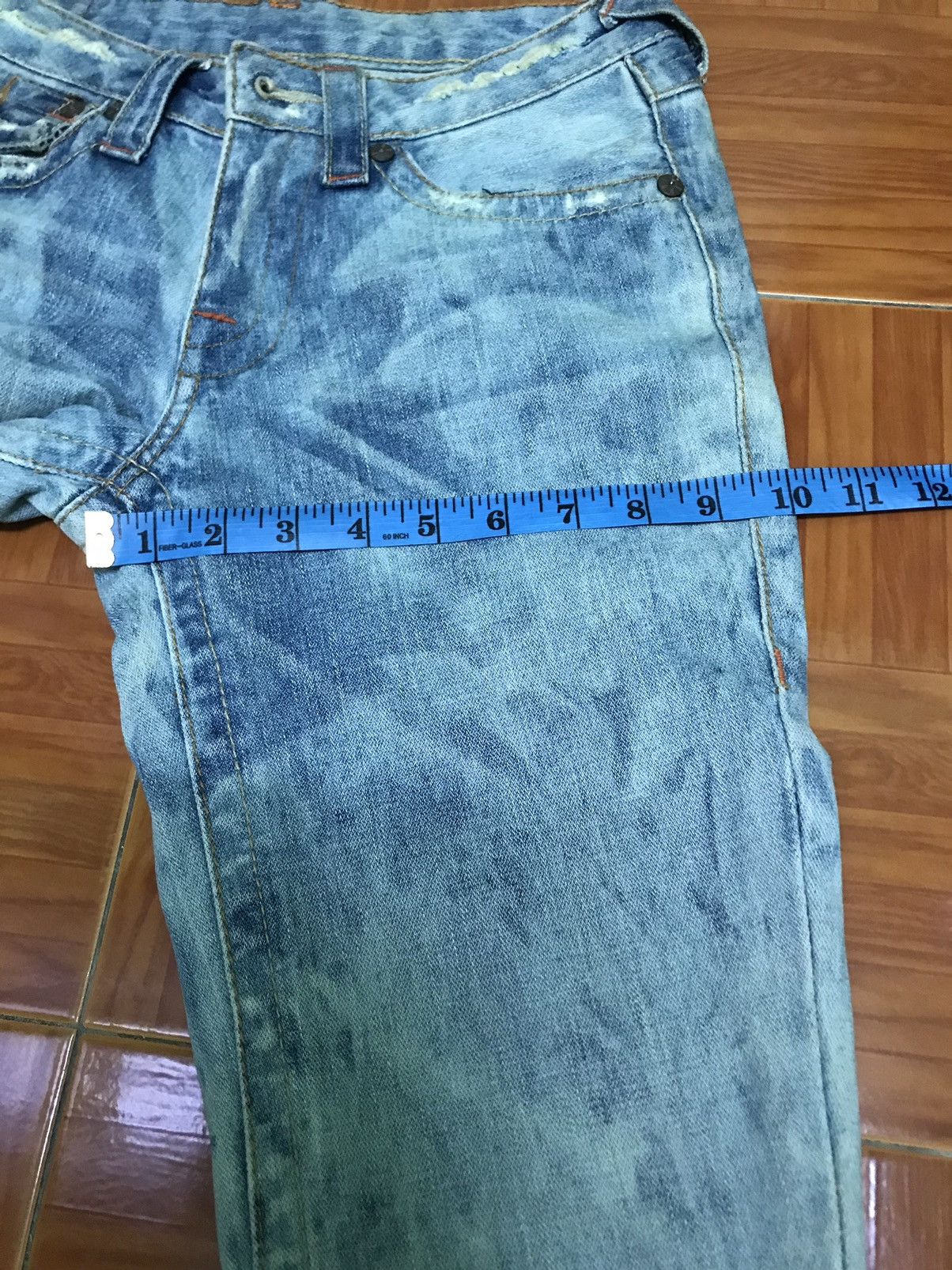 True Religion “Vintage Acid Wash Flared Jeans – Distressed Y2K Style” Size US 27 - 12 Thumbnail