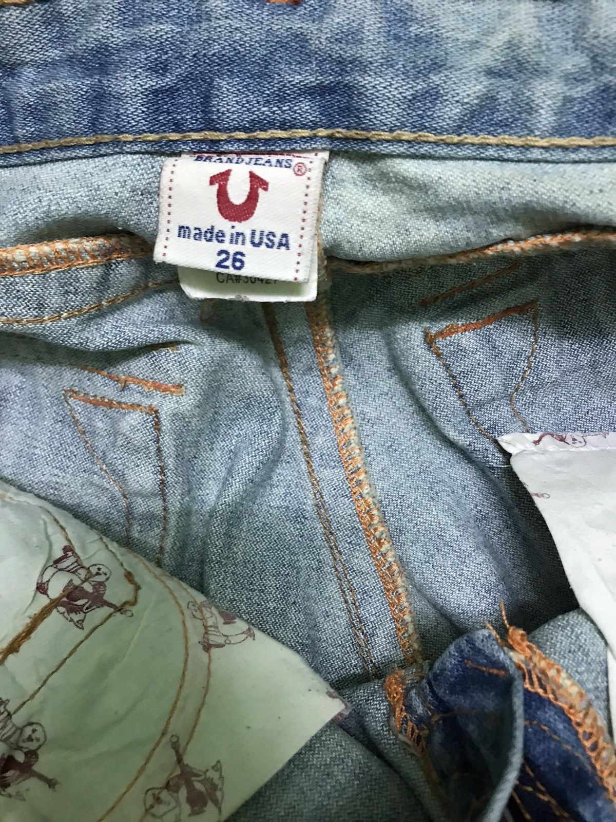 True Religion “Vintage Acid Wash Flared Jeans – Distressed Y2K Style” Size US 27 - 6 Thumbnail