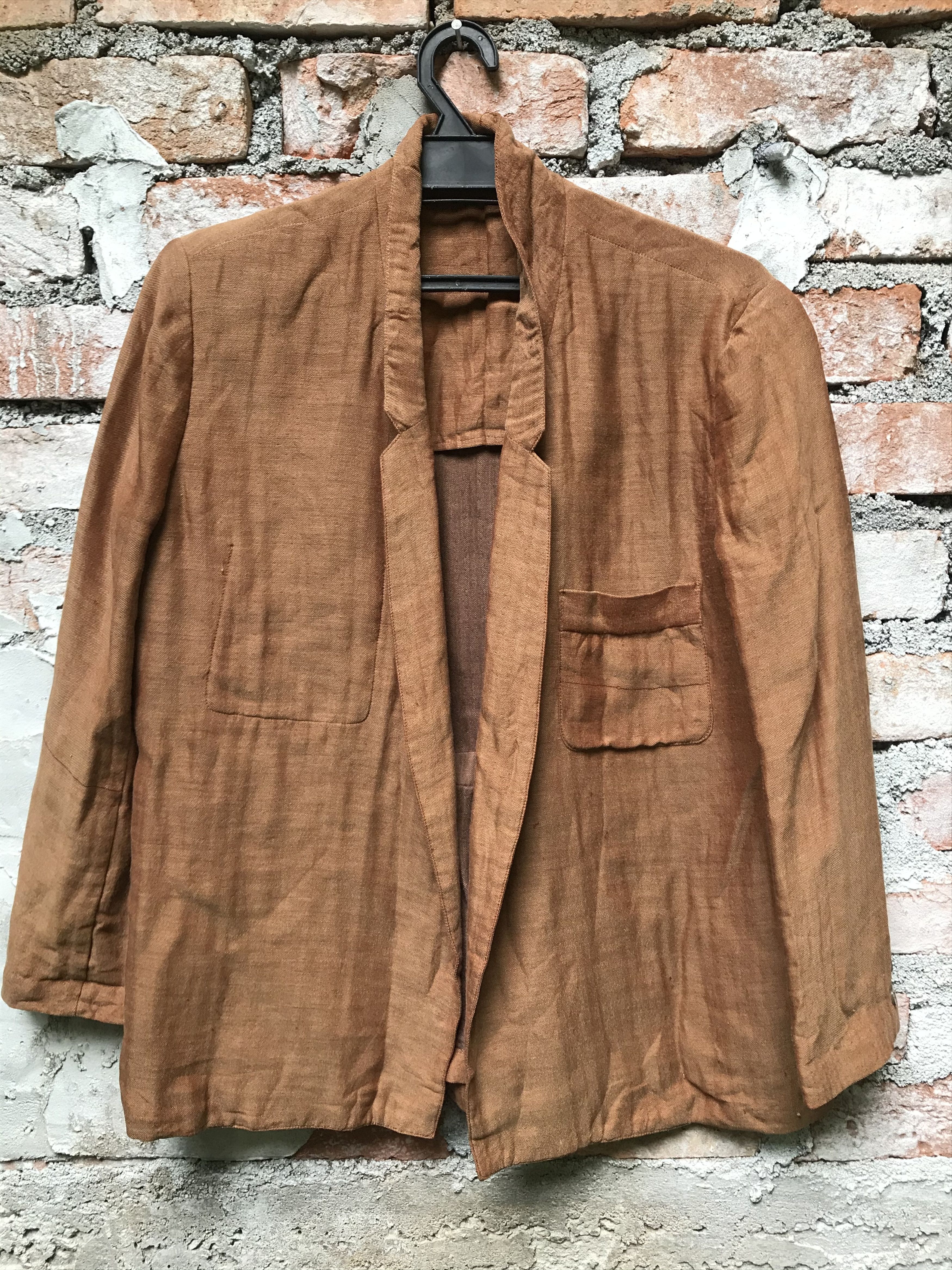 Comme des Garcons × Vintage Vintage 80’s Comme des Garcons Belt Button Less Jacket Size S / US 4 / IT 40 - 1 Thumbnail