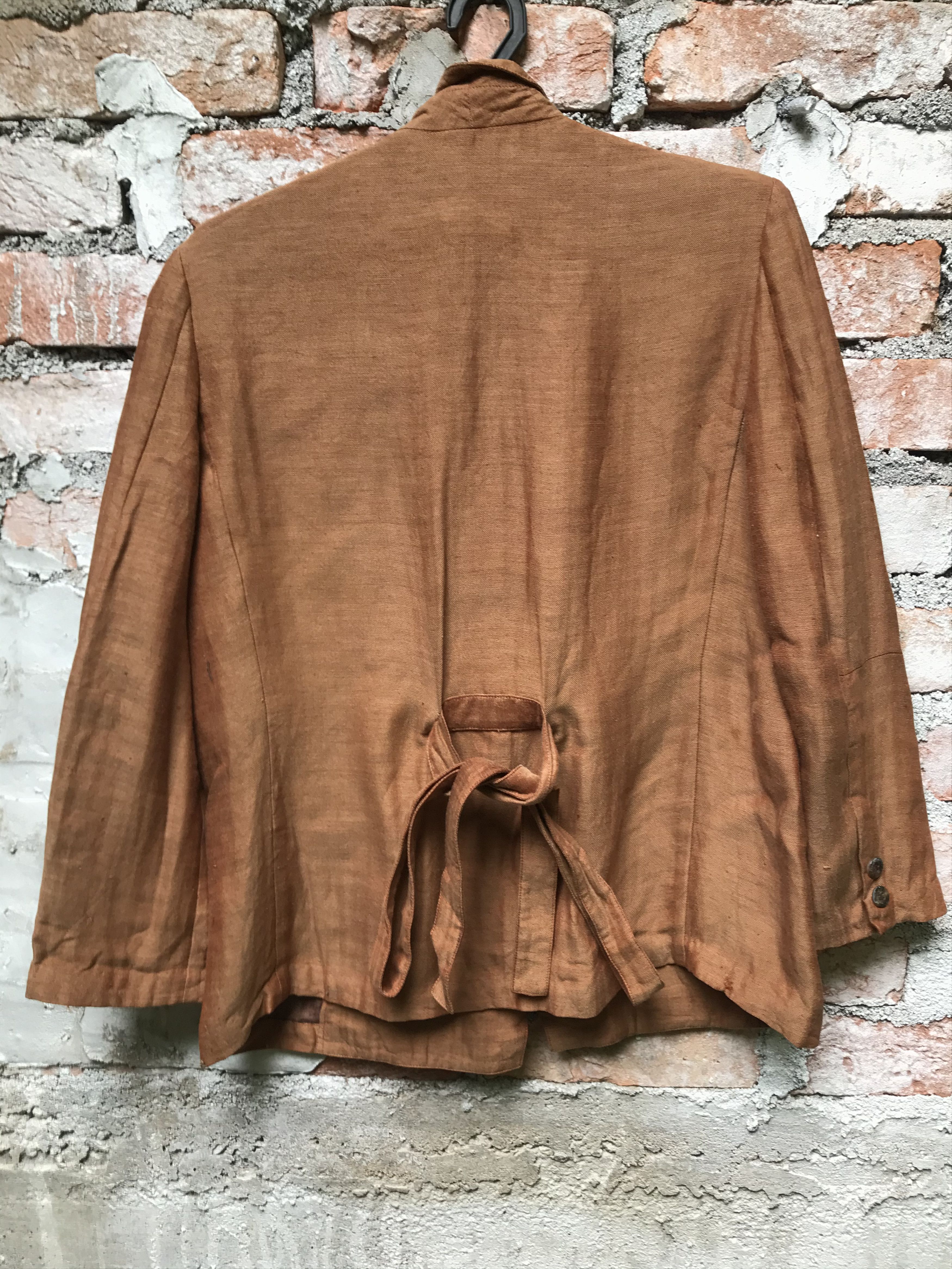 Comme des Garcons × Vintage Vintage 80’s Comme des Garcons Belt Button Less Jacket Size S / US 4 / IT 40 - 4 Thumbnail