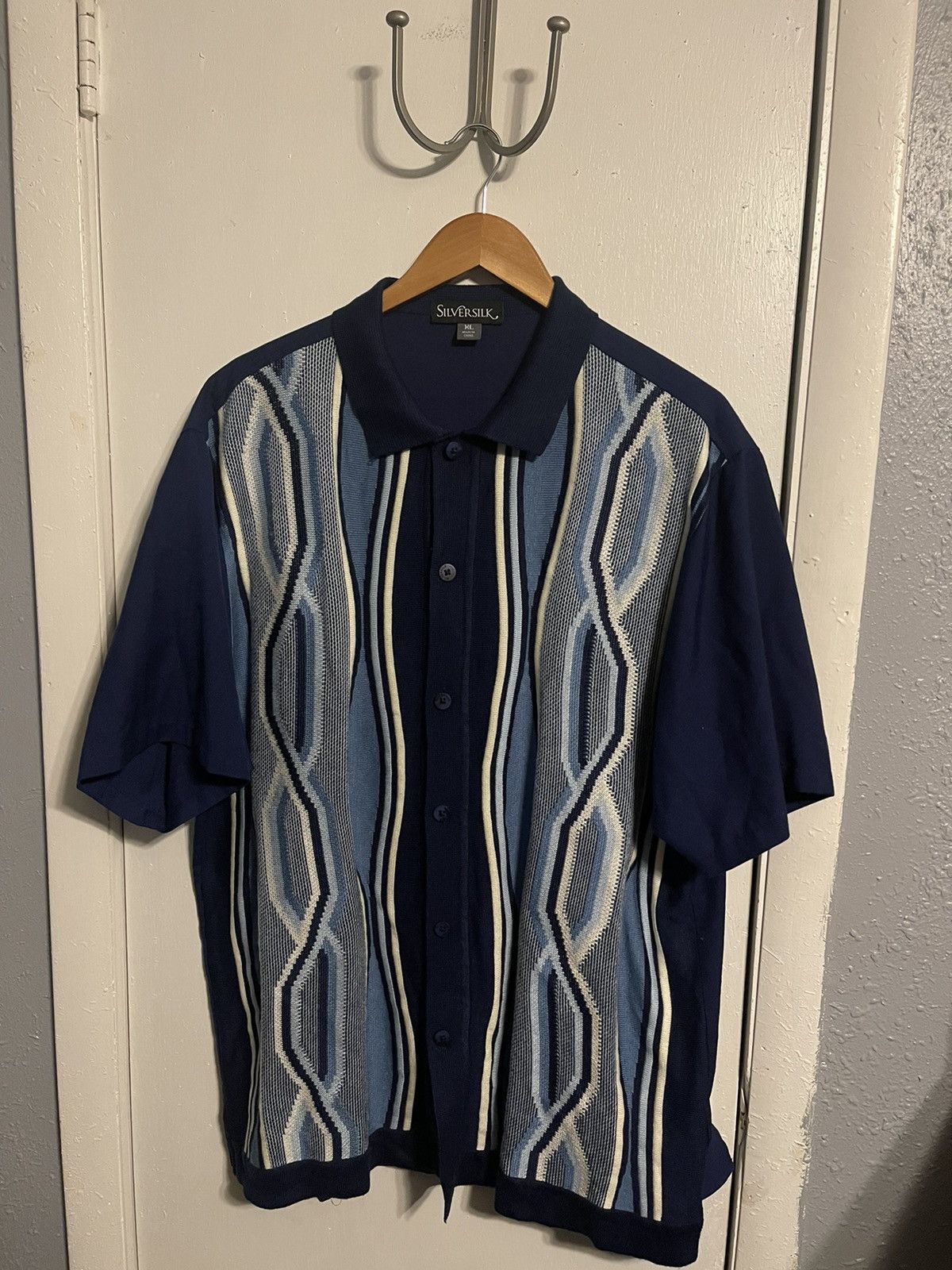 Japanese Brand × Vintage Vintage Silversilk Shirt Size US XL / EU 56 / 4 - 1 Thumbnail