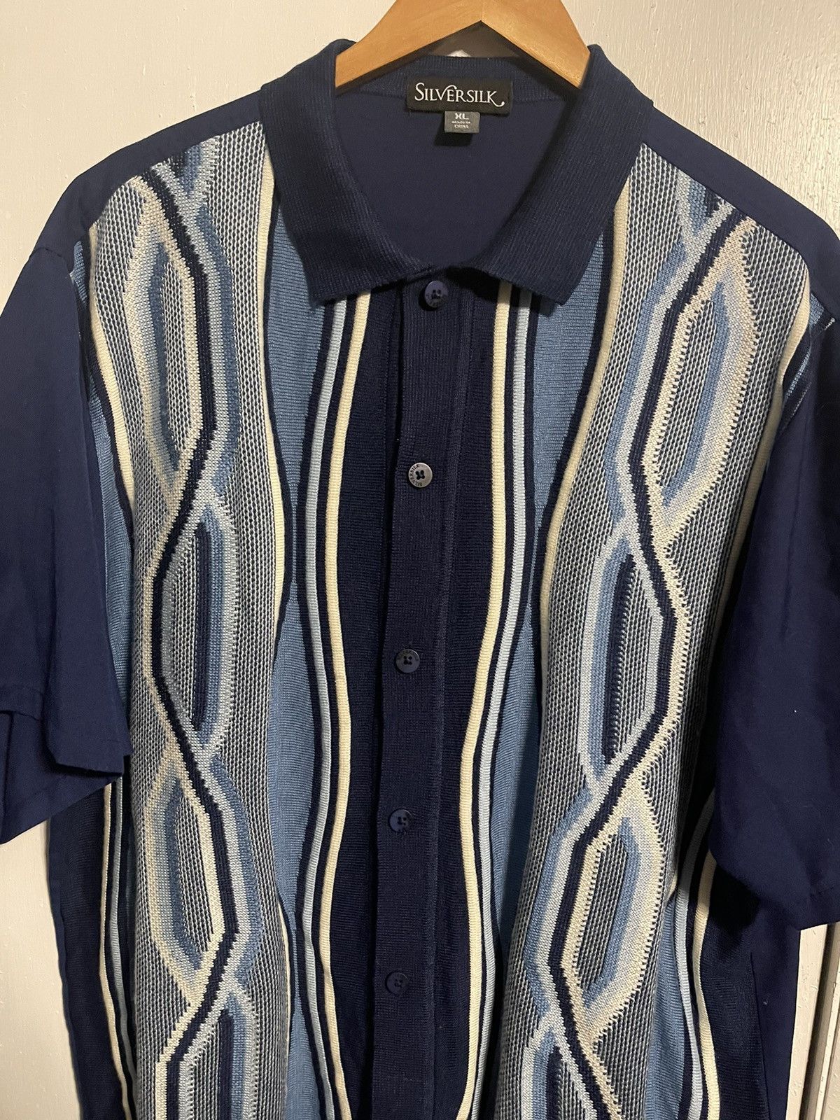 Japanese Brand × Vintage Vintage Silversilk Shirt Size US XL / EU 56 / 4 - 2 Thumbnail