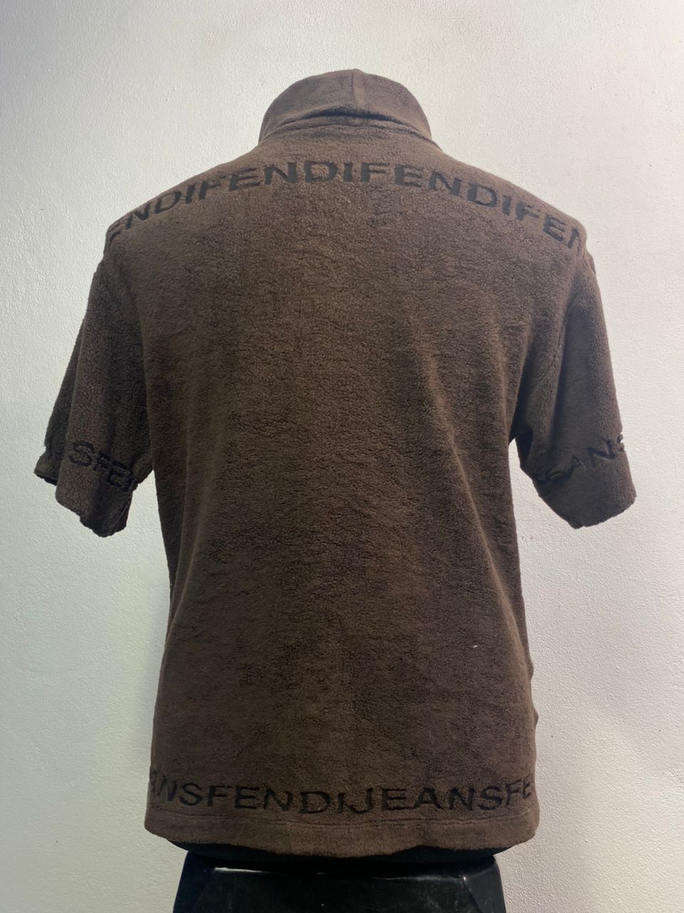 Fendi × Vintage Fendi Fleece Pullover Brown Spell Out Logo Size XS / US 0-2 / IT 36-38 - 4 Thumbnail