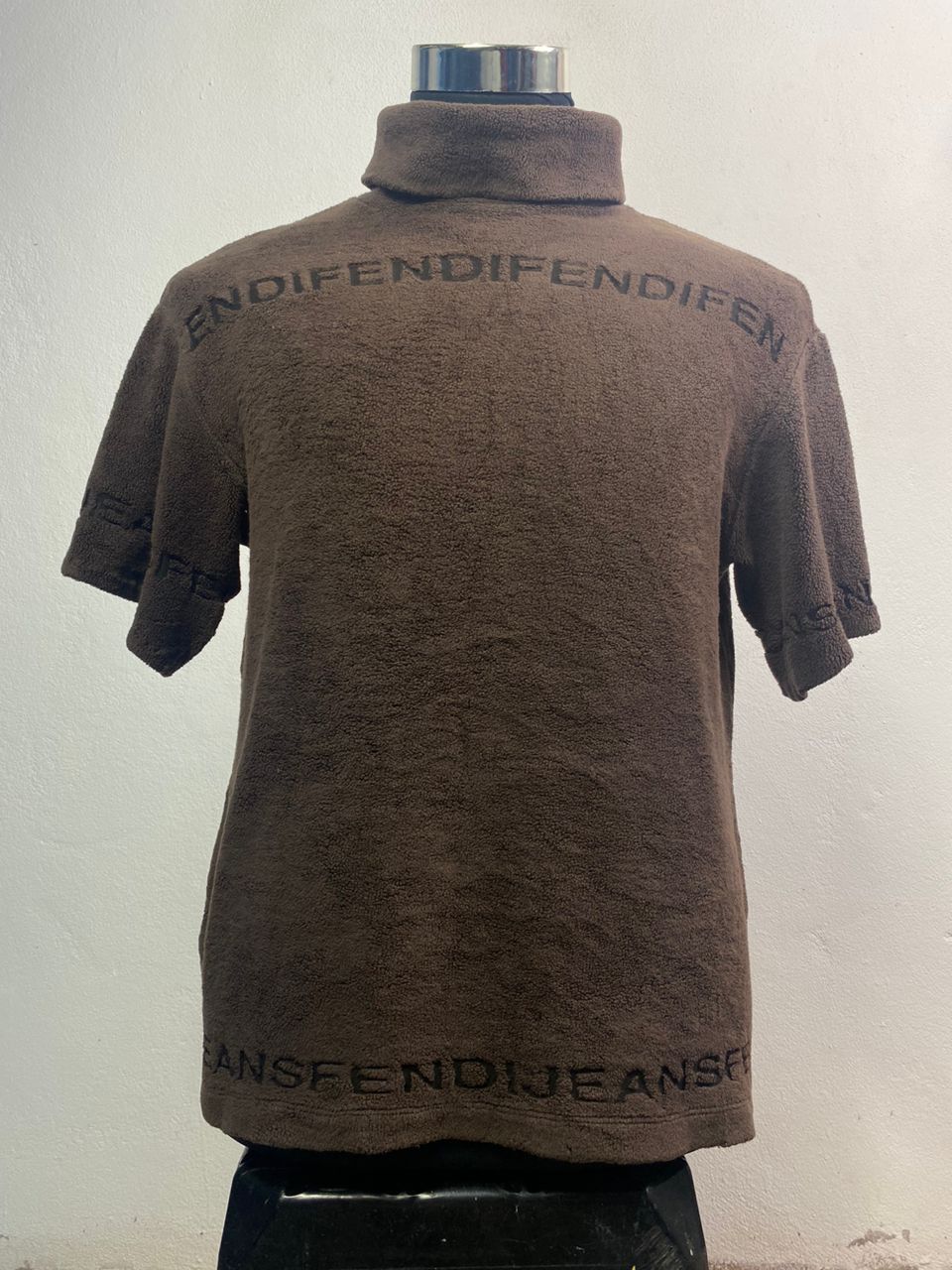 Fendi × Vintage Fendi Fleece Pullover Brown Spell Out Logo Size XS / US 0-2 / IT 36-38 - 3 Thumbnail