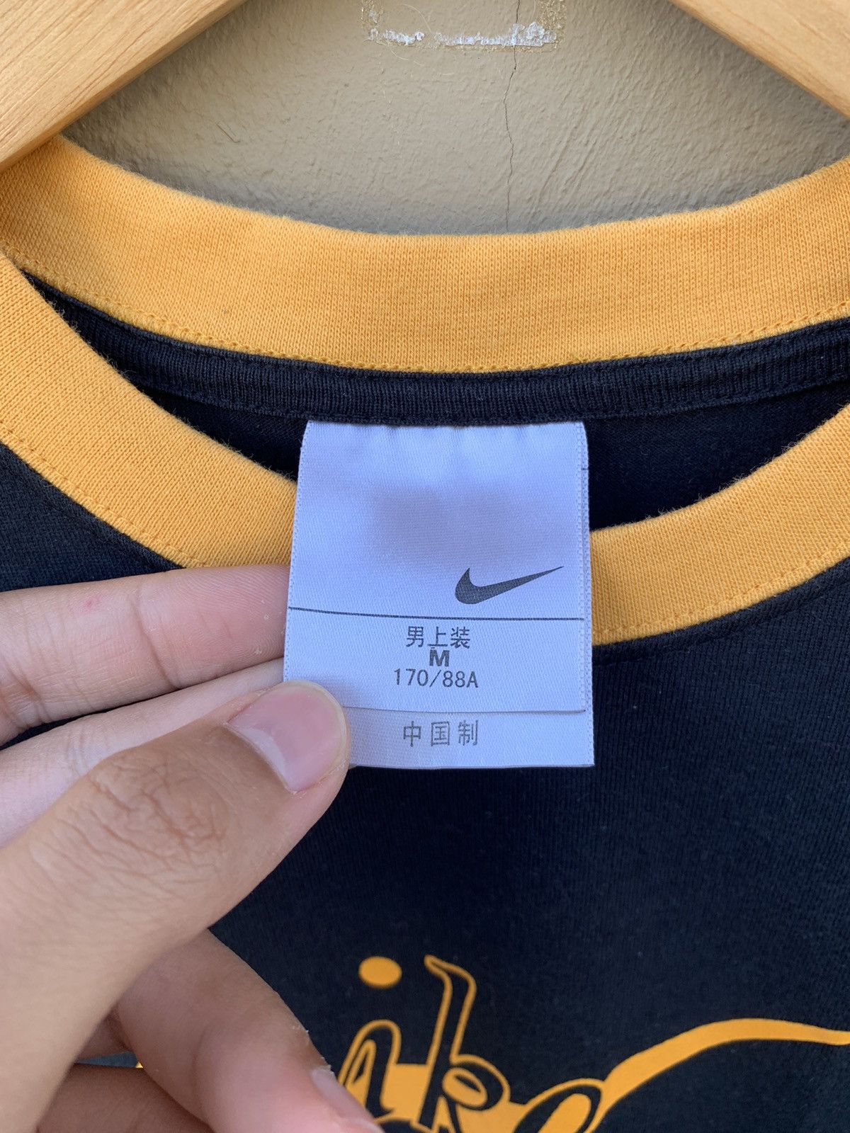 Nike × Vintage Vintage Y2K Nike Swoosh Ringer Tshirt Size US M / EU 48-50 / 2 - 4 Thumbnail