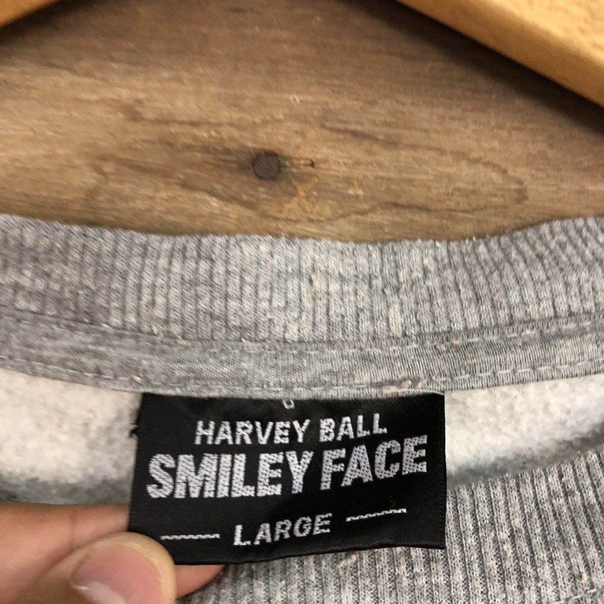 Japanese Brand Seatle smiley big face Grey Sweatshirt #5626 Size US L / EU 52-54 / 3 - 12 Thumbnail