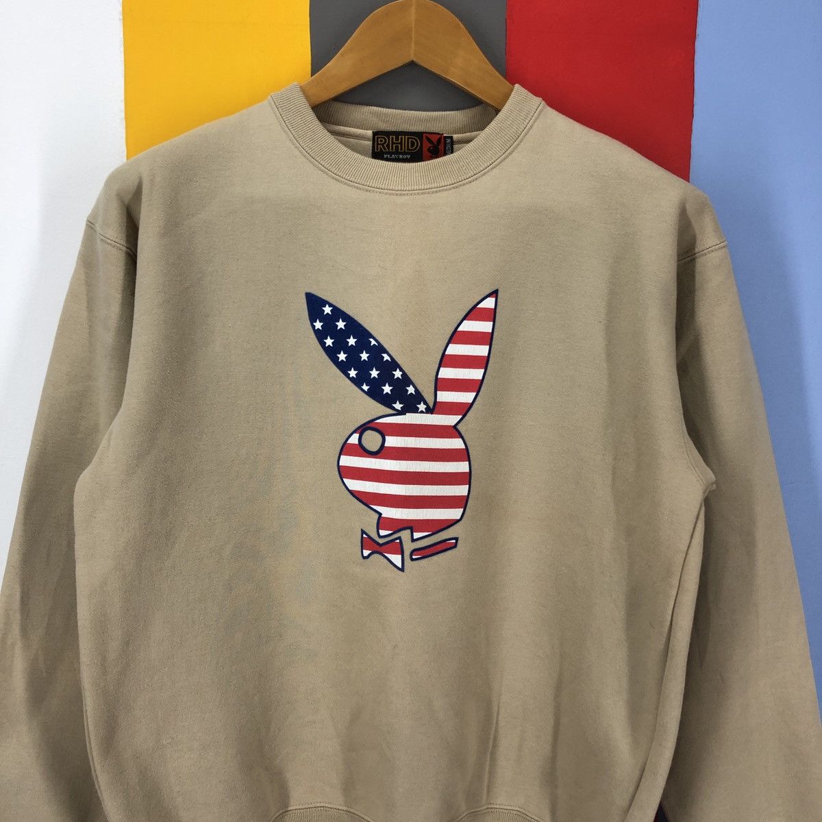 Playboy PLAYBOY American Flag Bunny Crew Neck Sweatshirt #1065/AL Size US M / EU 48-50 / 2 - 2 Thumbnail