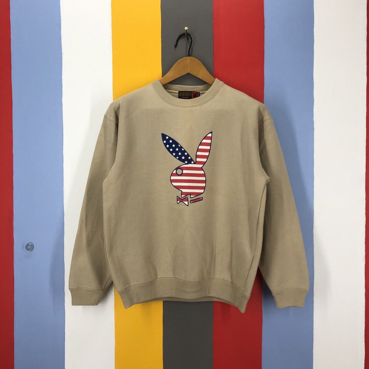 Playboy PLAYBOY American Flag Bunny Crew Neck Sweatshirt #1065/AL Size US M / EU 48-50 / 2 - 1 Thumbnail
