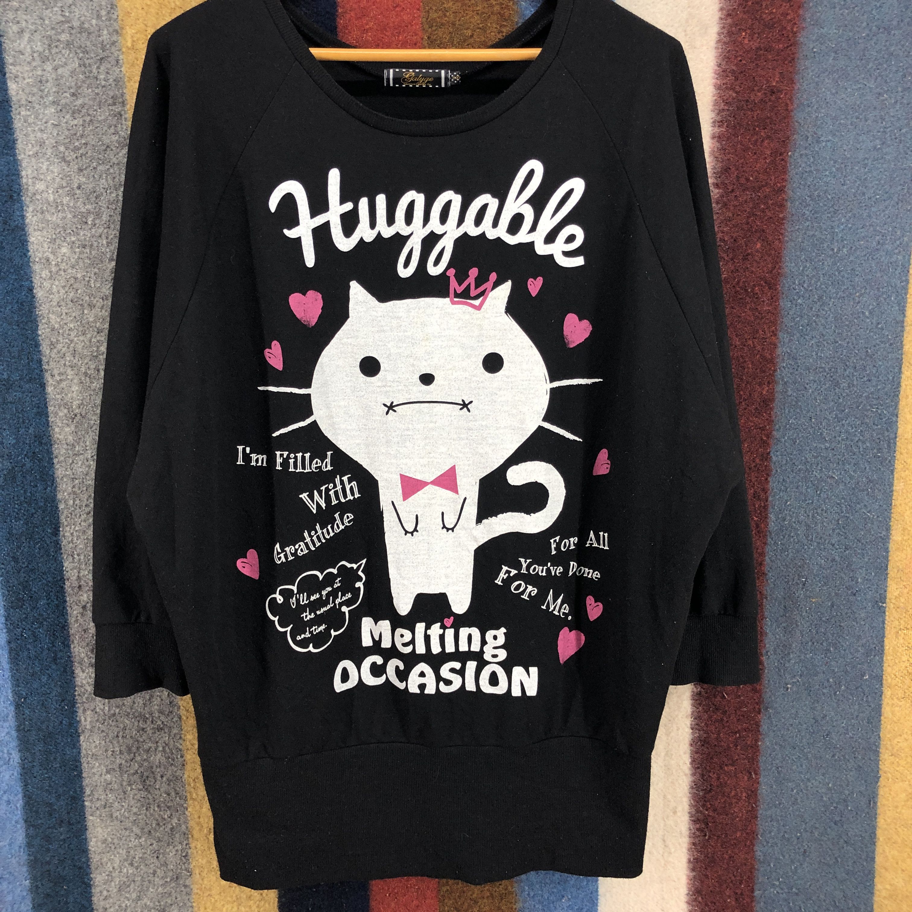Japanese Brand GALYGE Women Sweatshirt Big Print #0584/Y Size XL / US 12-14 / IT 48-50 - 2 Thumbnail