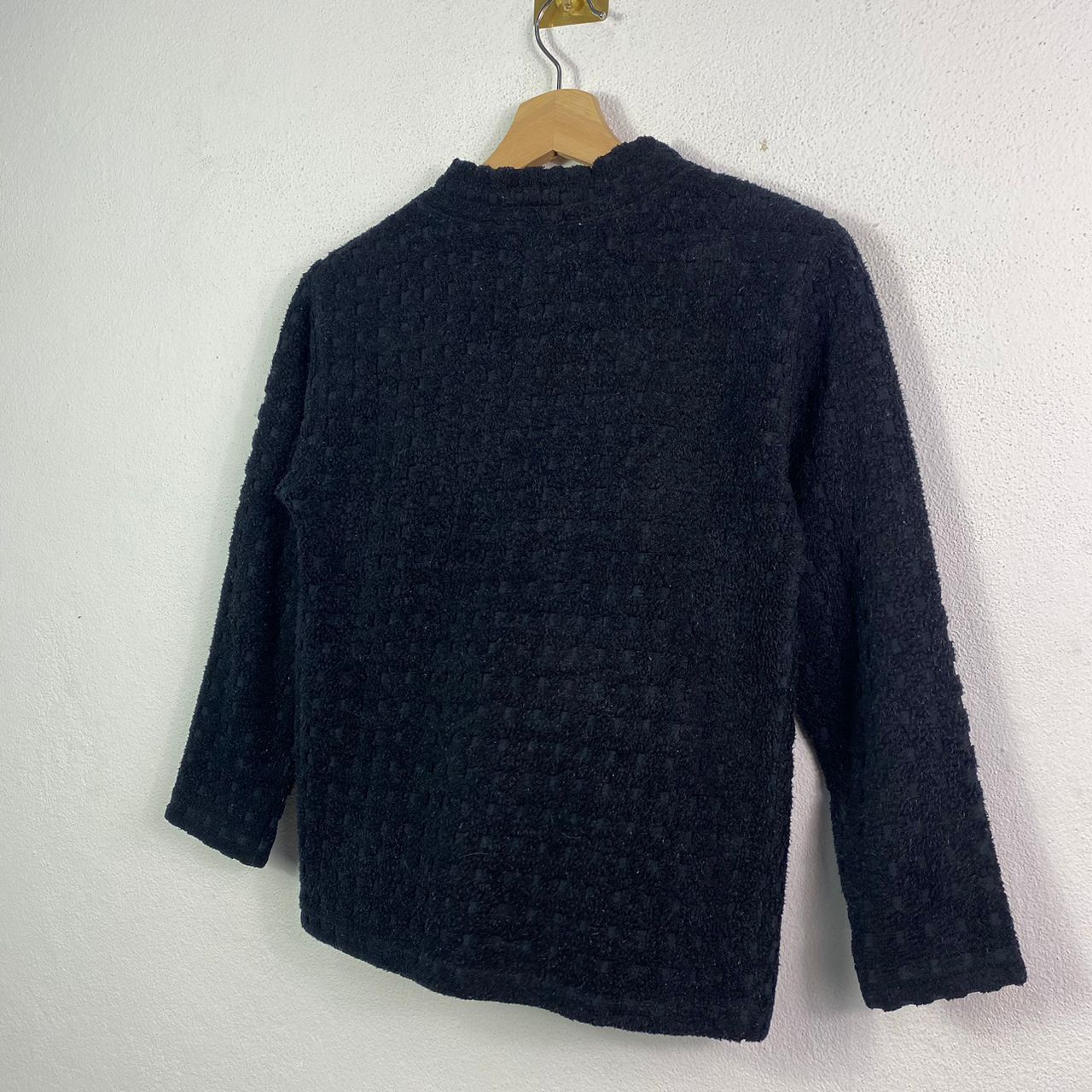 Vintage × Yves Saint Laurent Vintage YSL Yves Saint Laurent Fleece Mesh Crop Top Sweater Size XS / US 0-2 / IT 36-38 - 6 Thumbnail