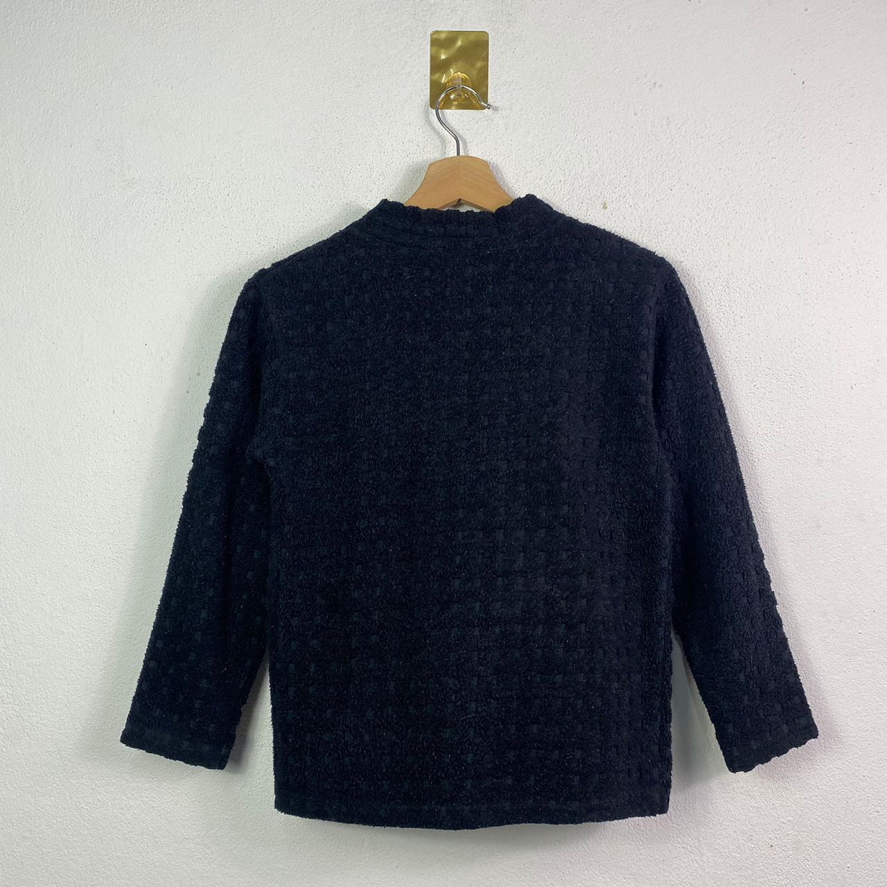 Vintage × Yves Saint Laurent Vintage YSL Yves Saint Laurent Fleece Mesh Crop Top Sweater Size XS / US 0-2 / IT 36-38 - 5 Thumbnail
