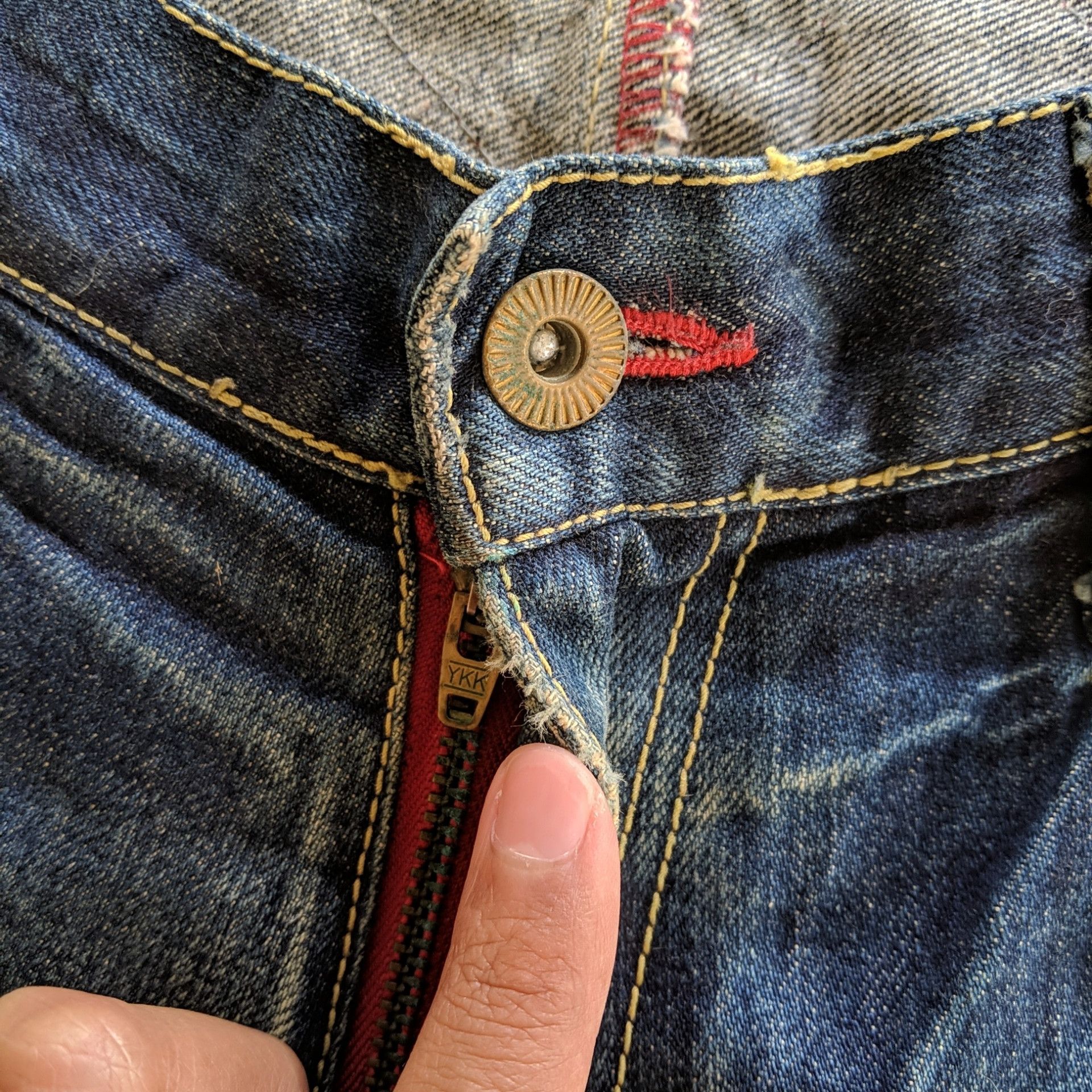 Japanese Brand W34💥 Vtg Japanese Rusty Wash Faded Jeans Pants Distressed Size US 34 / EU 50 - 12 Thumbnail