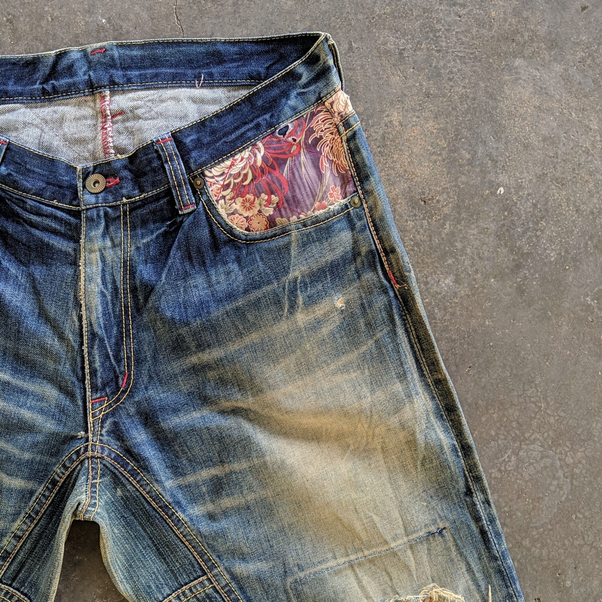 Japanese Brand W34💥 Vtg Japanese Rusty Wash Faded Jeans Pants Distressed Size US 34 / EU 50 - 3 Thumbnail