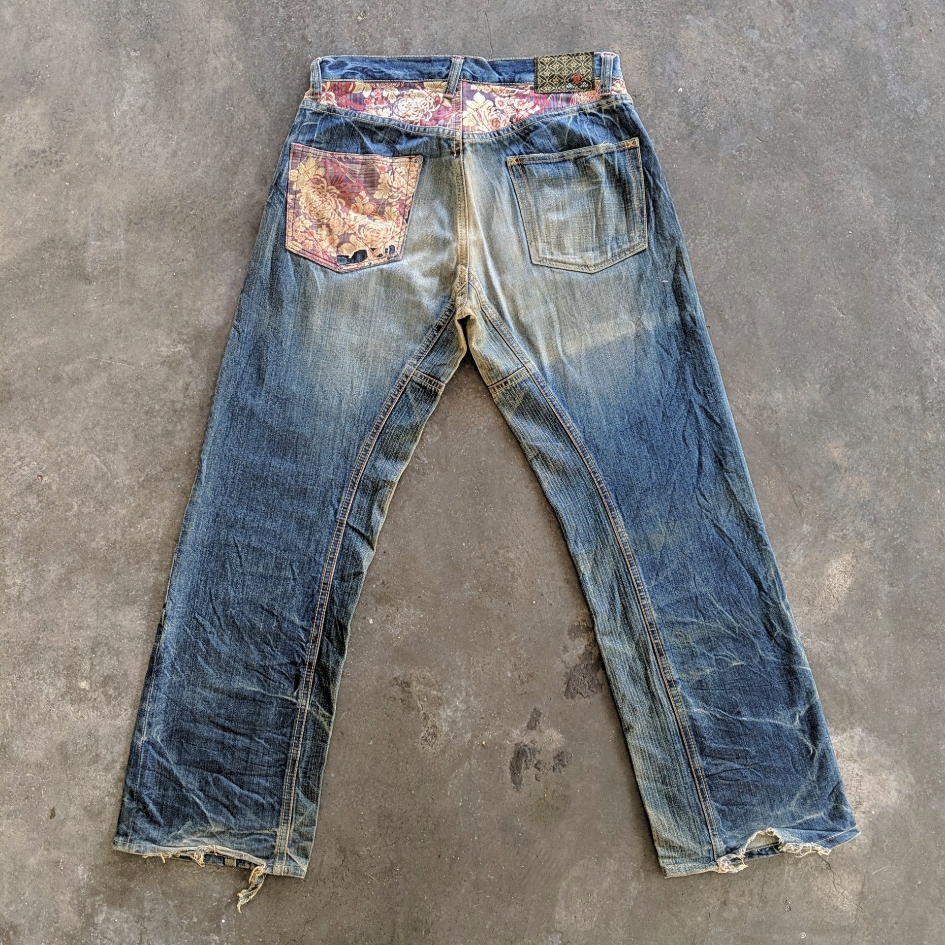 Japanese Brand W34💥 Vtg Japanese Rusty Wash Faded Jeans Pants Distressed Size US 34 / EU 50 - 6 Thumbnail
