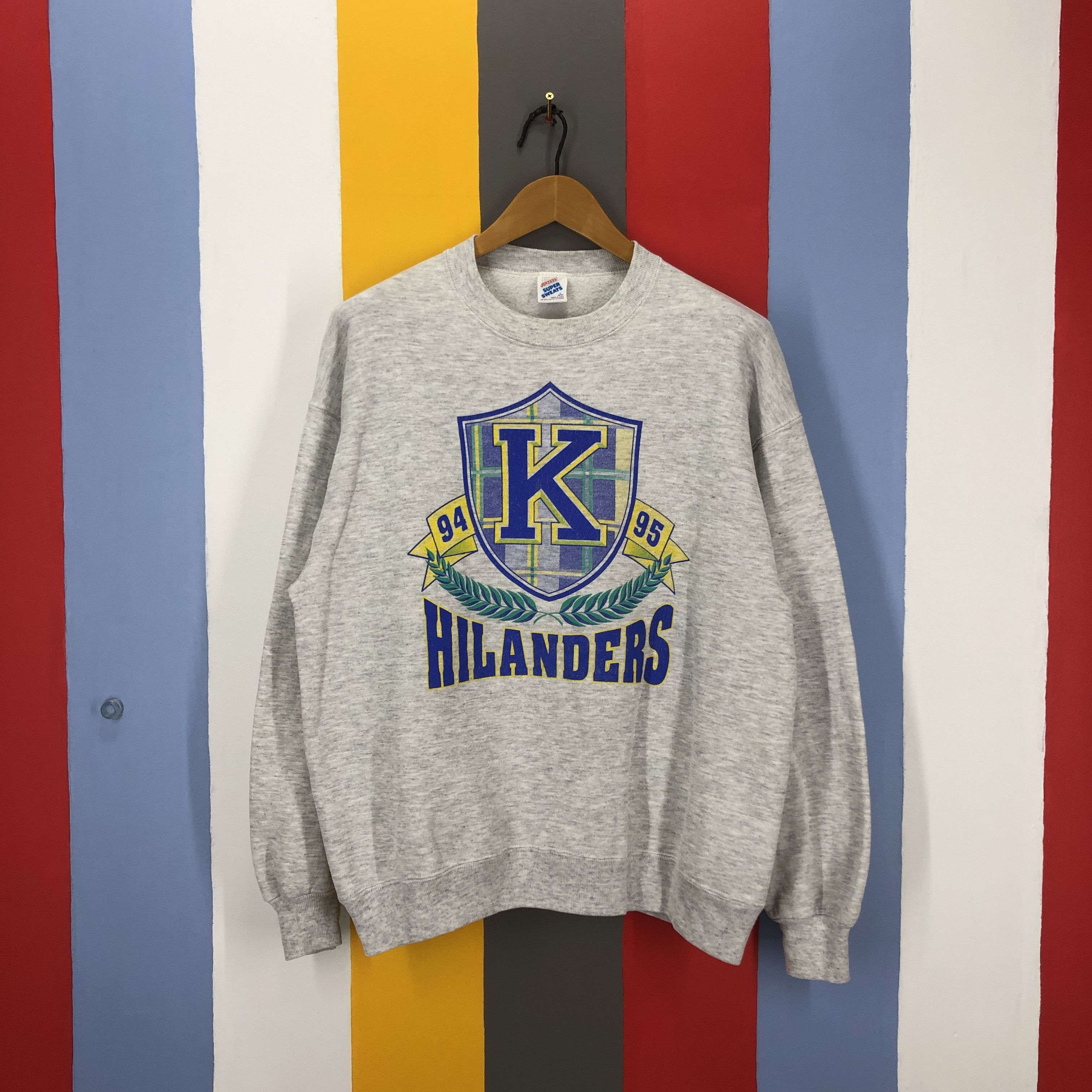 Jerzees 90s Vintage KELSO HILANDERS Crew Neck Sweatshirt #1005/AJ Size US M / EU 48-50 / 2 - 1 Thumbnail