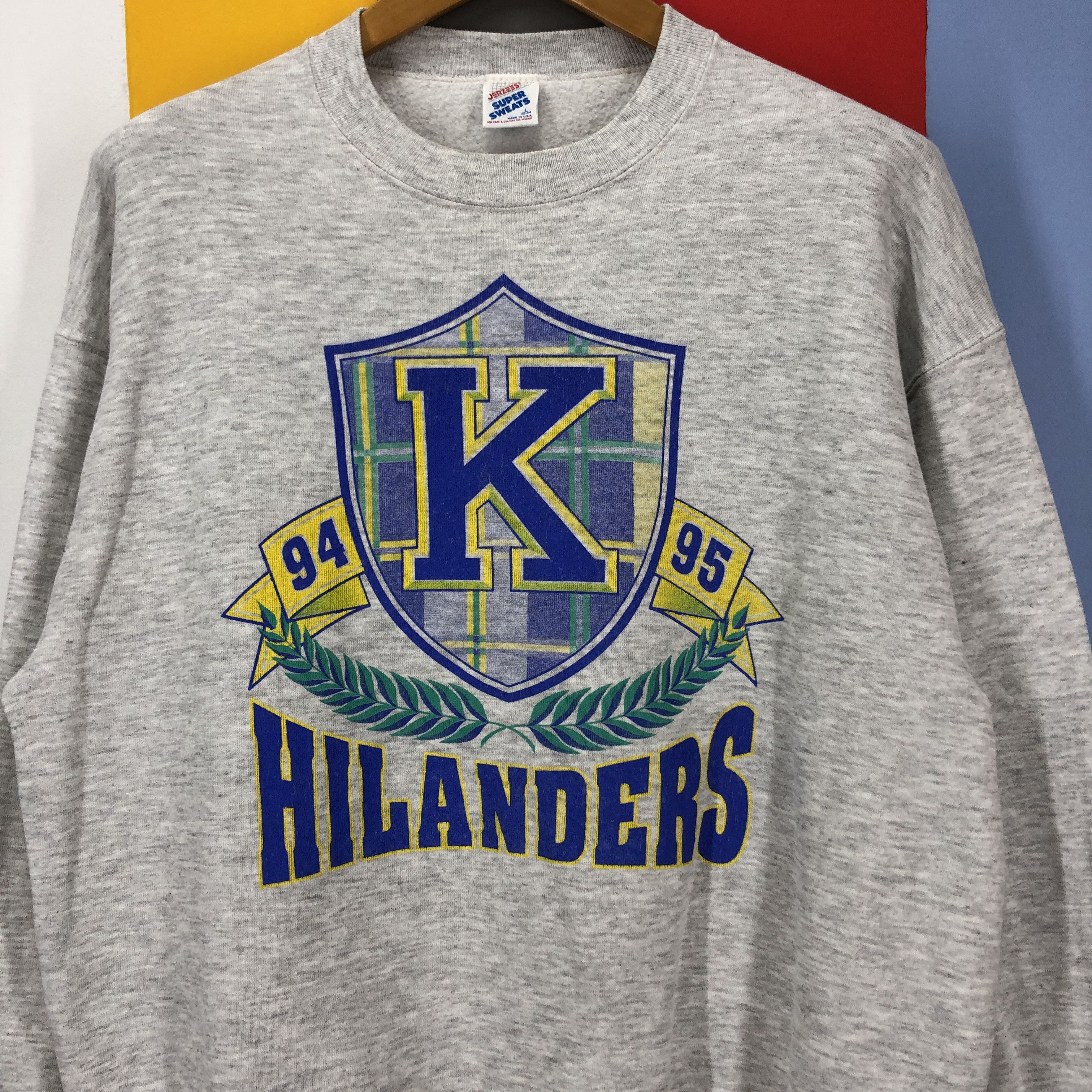 Jerzees 90s Vintage KELSO HILANDERS Crew Neck Sweatshirt #1005/AJ Size US M / EU 48-50 / 2 - 2 Thumbnail