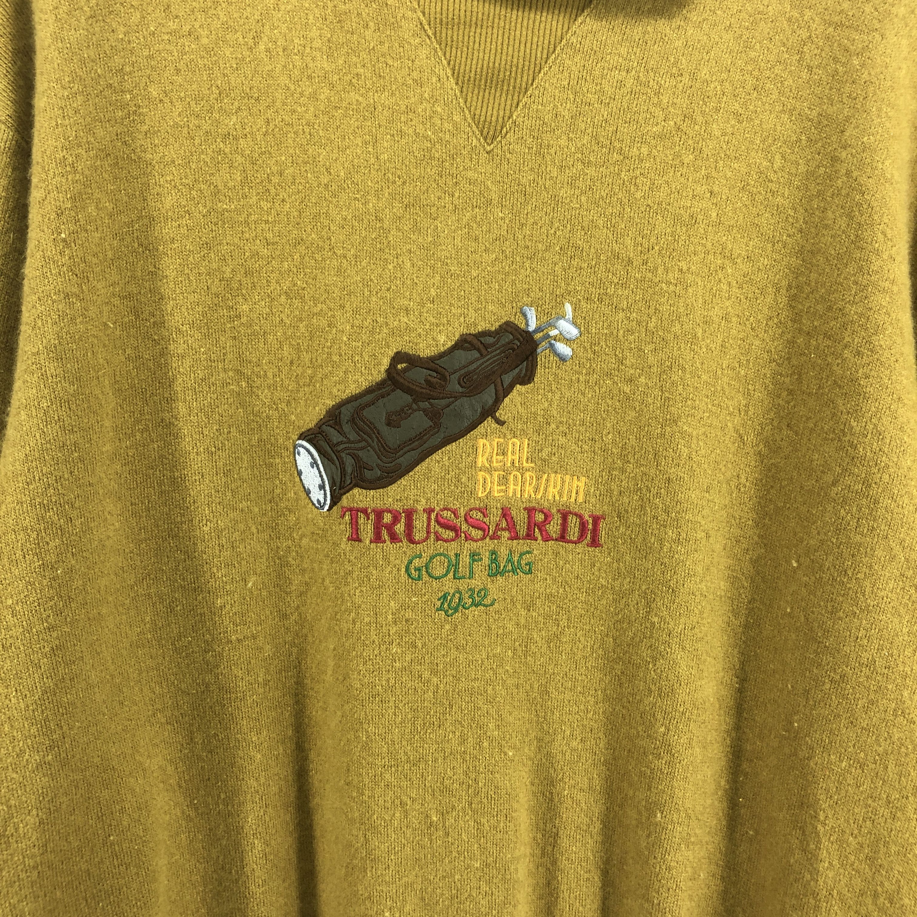 Trussardi 90s Vintage TRUSSARDI GOLF BAG Collar Sweatshirt #0578/Y Size US L / EU 52-54 / 3 - 3 Thumbnail