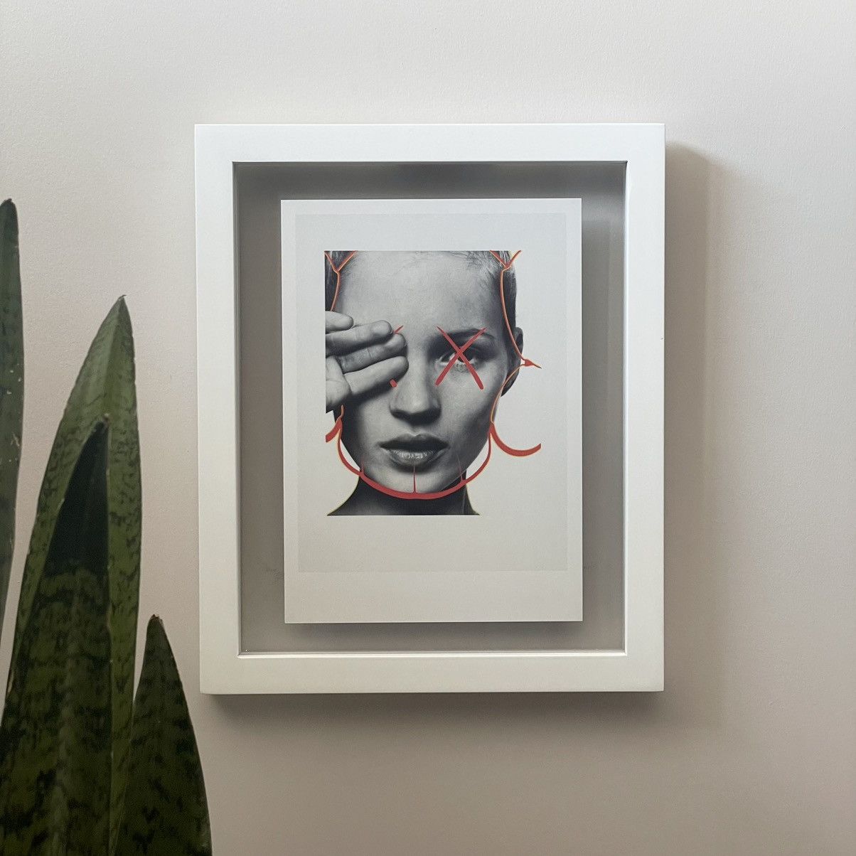 image of Kaws X David Sims - Kate Moss Poster in White, Men's