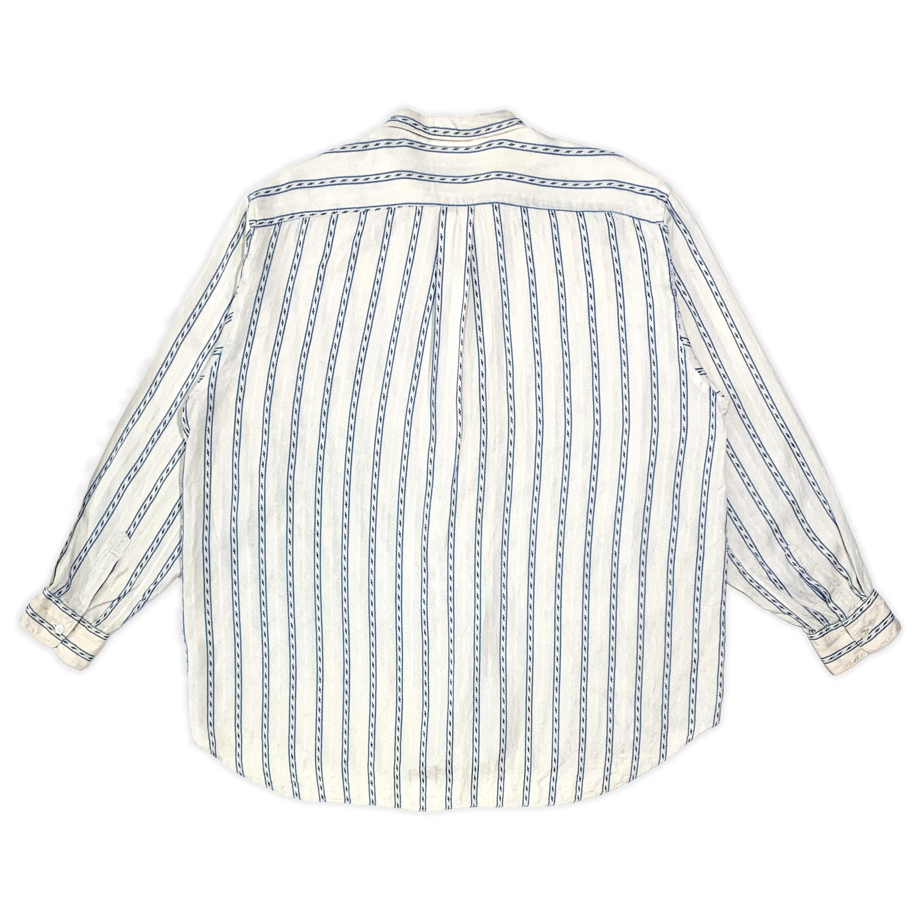 Comme des Garcons × Comme des Garcons Homme Plus SS88 Striped Silk Shirt Size US M / EU 48-50 / 2 - 3 Thumbnail