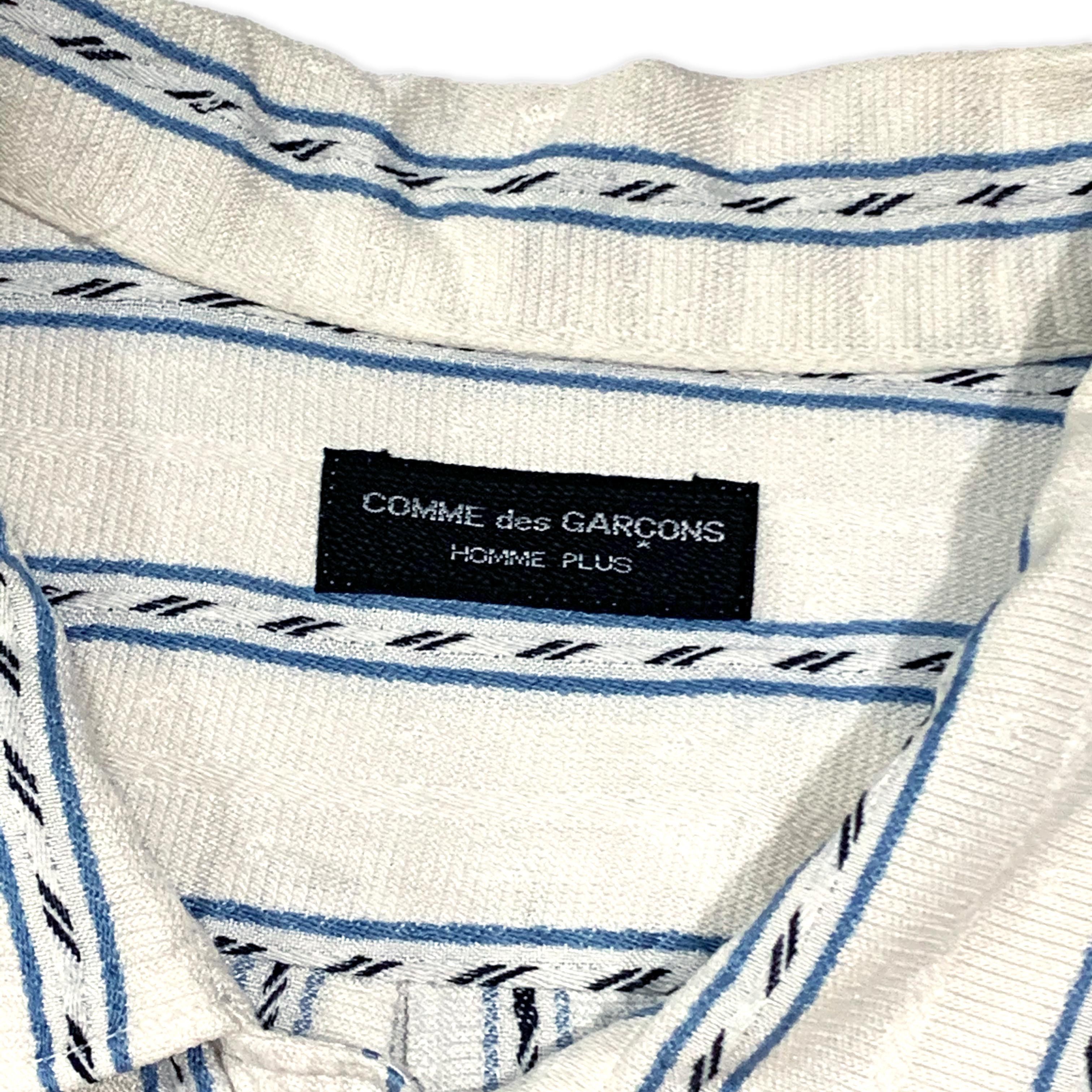 Comme des Garcons × Comme des Garcons Homme Plus SS88 Striped Silk Shirt Size US M / EU 48-50 / 2 - 4 Thumbnail